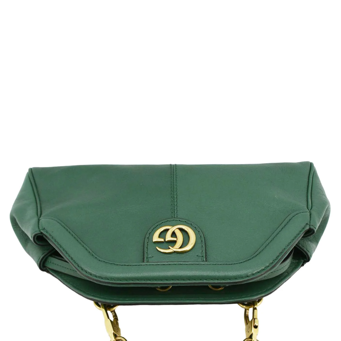 GUCCI Re(Belle) Tiger head Leather Shoulder Bag Green 524620 - Image 4