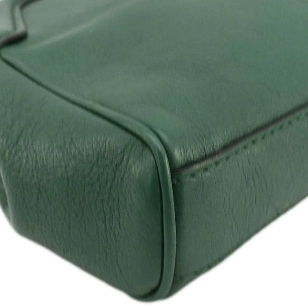 GUCCI Re(Belle) Tiger head Leather Shoulder Bag Green 524620 - Image 8