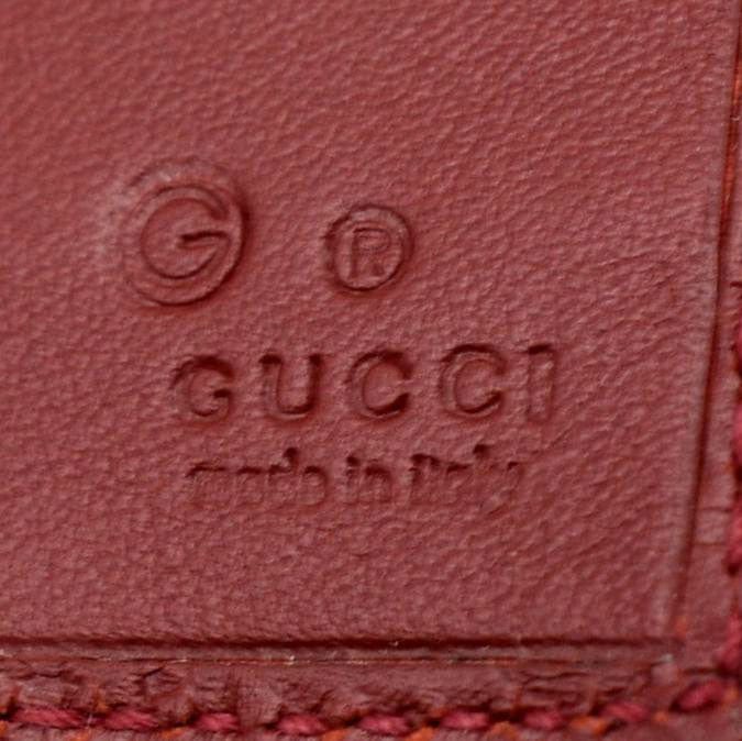 GUCCI Microguccissima GG Leather Long Wallet 449396 Red - Image 12
