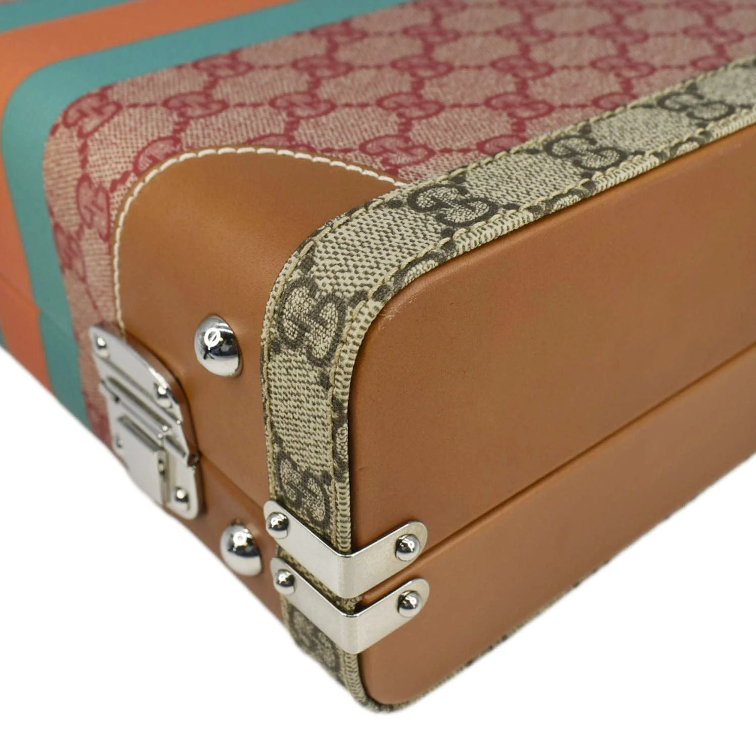 GUCCI Savoy GG Supreme Canvas Beauty Case Crossbody Bag Beige 722180 - Image 9