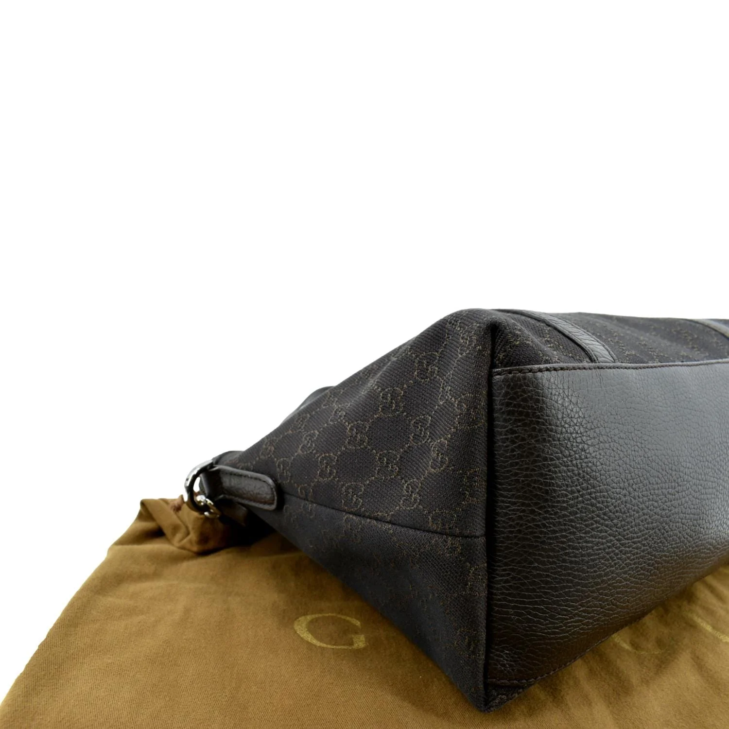 GUCCI Top Handle GG Canvas Tote Crossbody Bag Brown 341503 - Image 8