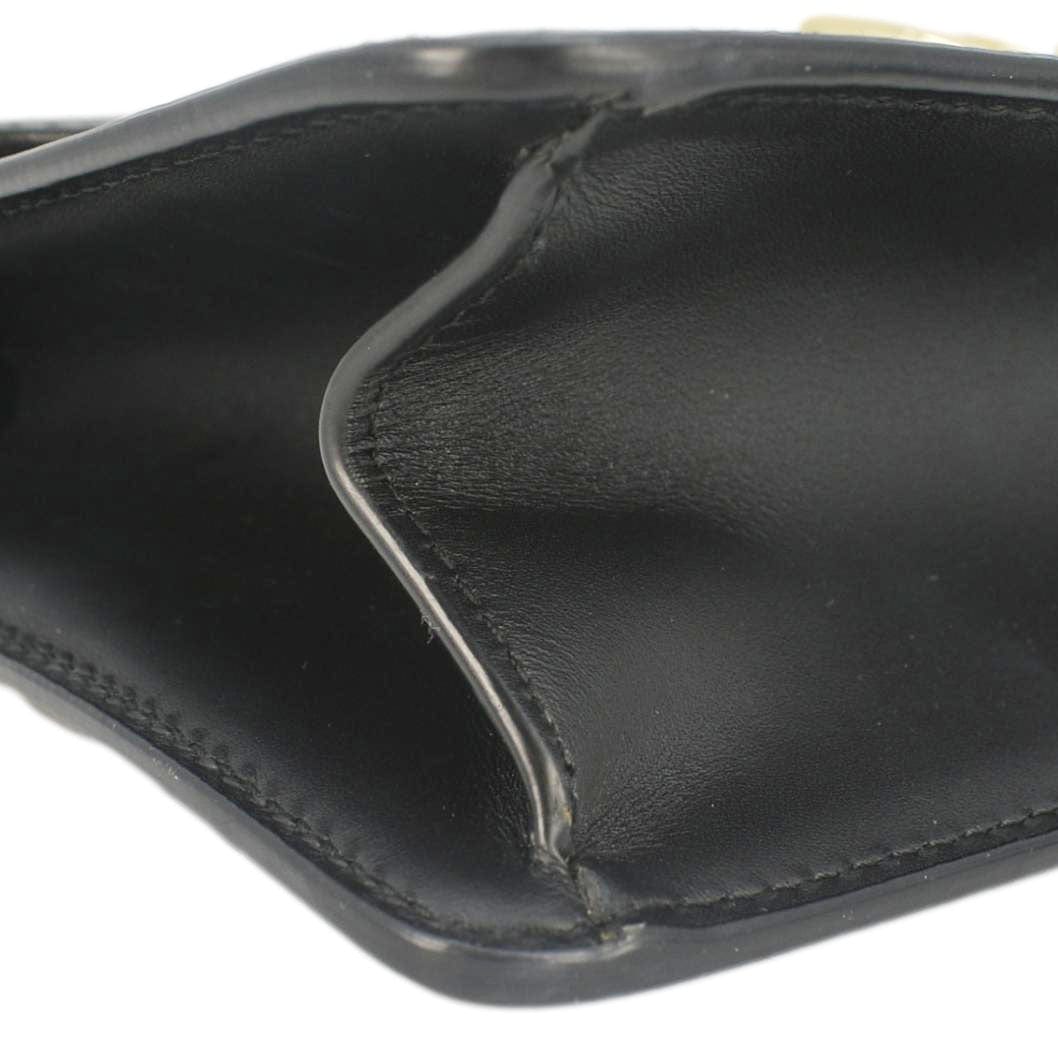 GUCCI Sylvie Small Web Leather Shoulder Bag Black 421882 - Image 11