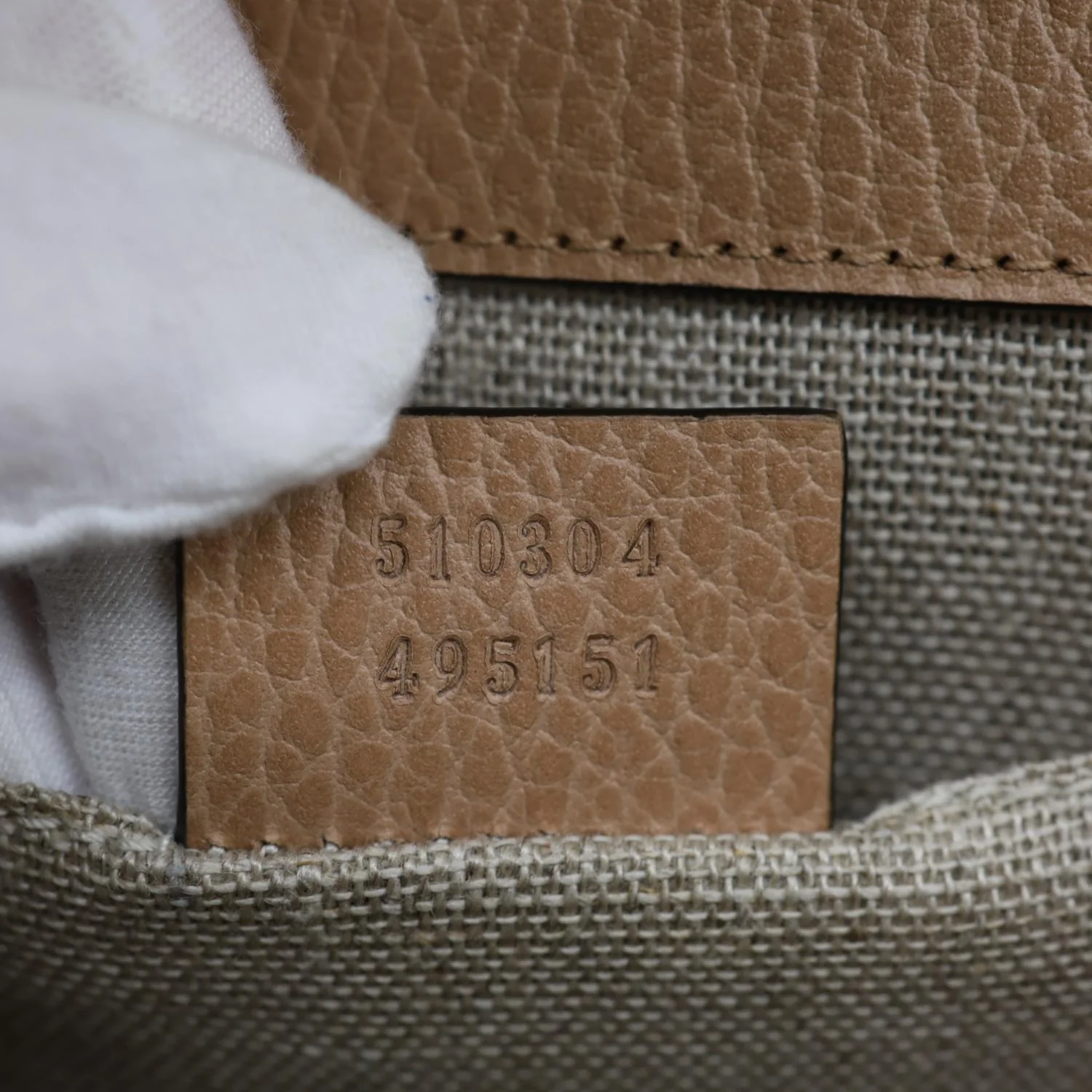 GUCCI Interlocking GG Small Dollar Calfskin Leather Crossbody Bag Beige 510304 - Image 16