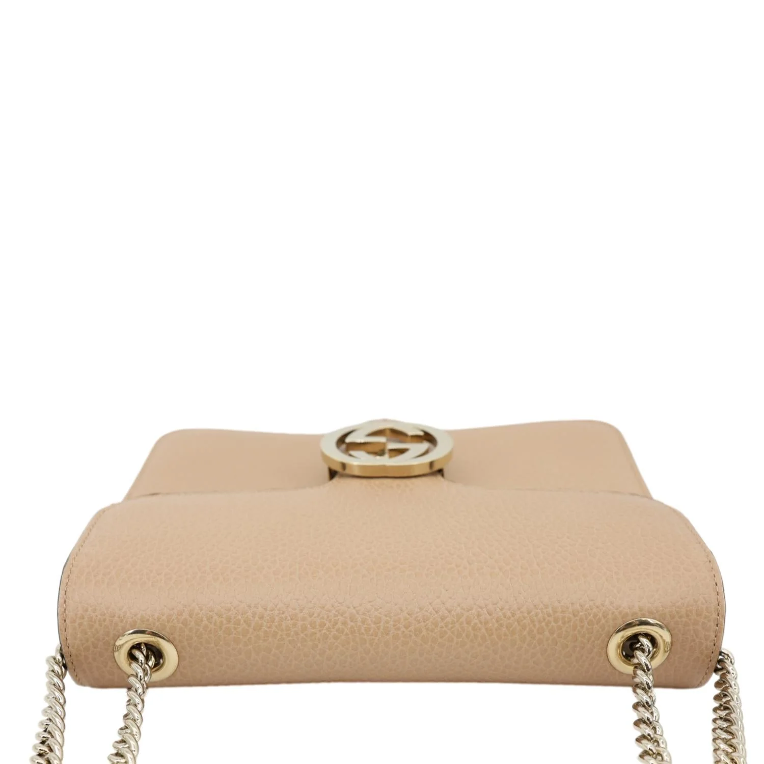 GUCCI Interlocking GG Small Dollar Calfskin Leather Crossbody Bag Beige 510304 - Image 5