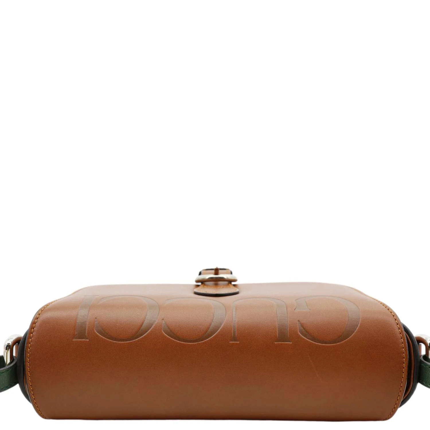 GUCCI Logo Small Embossed Calfskin Leather Shoulder Bag Brown 679540 - Image 5