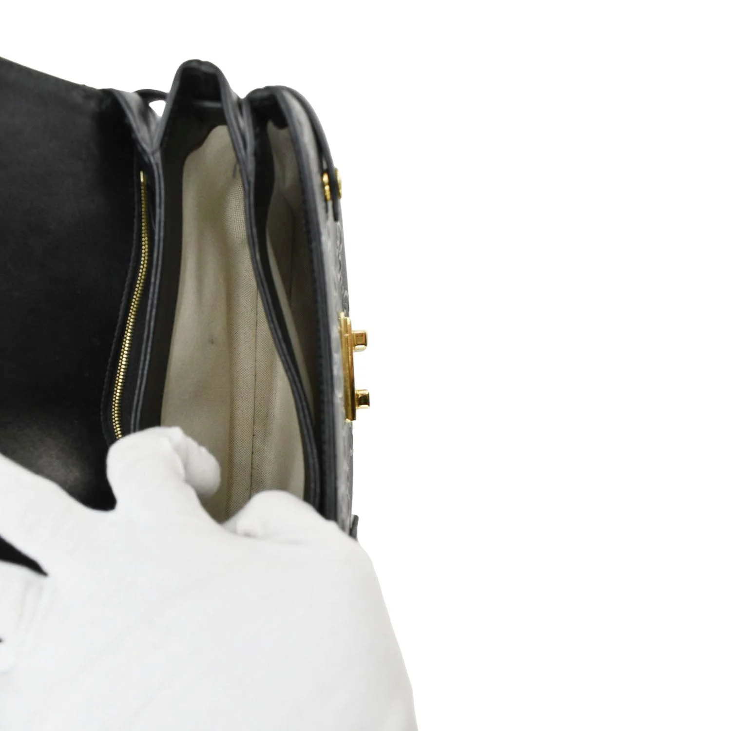 GUCCI Small GG Leather Top Handle Shoulder Bag Black 675791 - Image 3