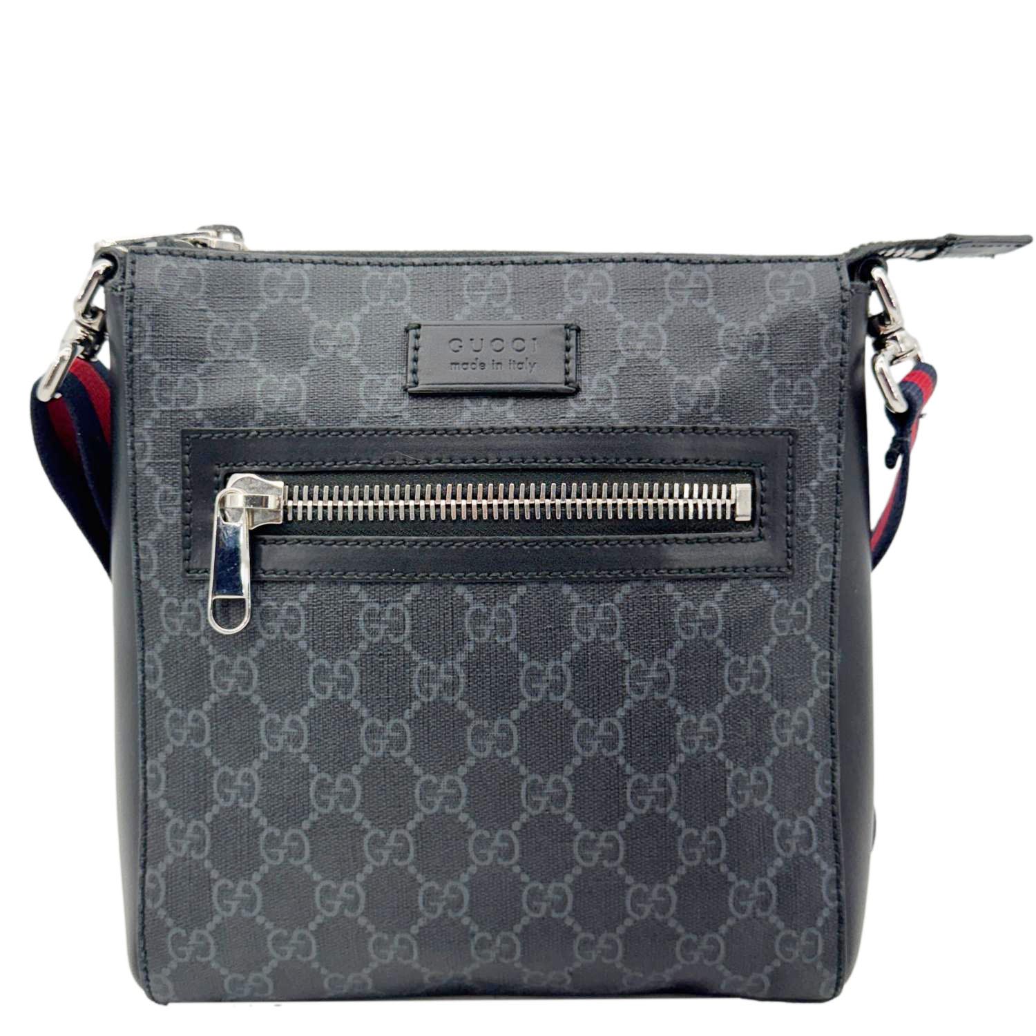 GUCCI Small GG Supreme Canvas Messenger Bag Black 523599 - Image 4