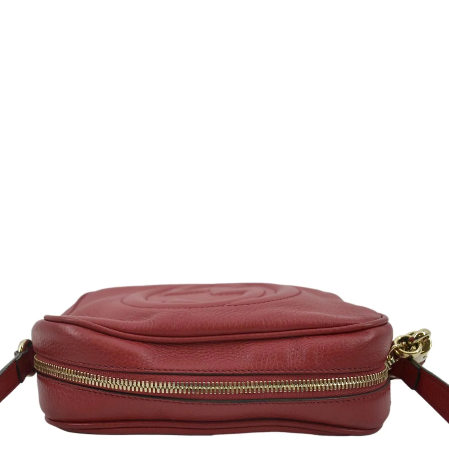 GUCCI Soho Disco Small Leather Crossbody Bag Red 308364 - Image 4