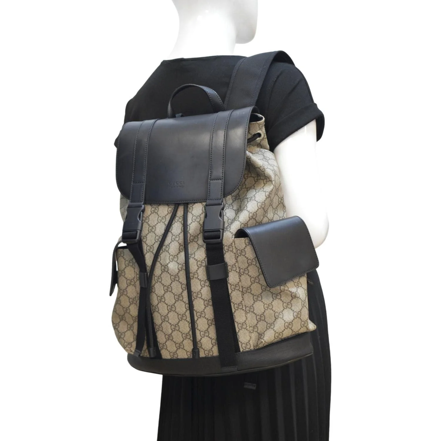 GUCCI Soft GG Supreme Canvas Backpack Bag Beige 450958 - Image 2