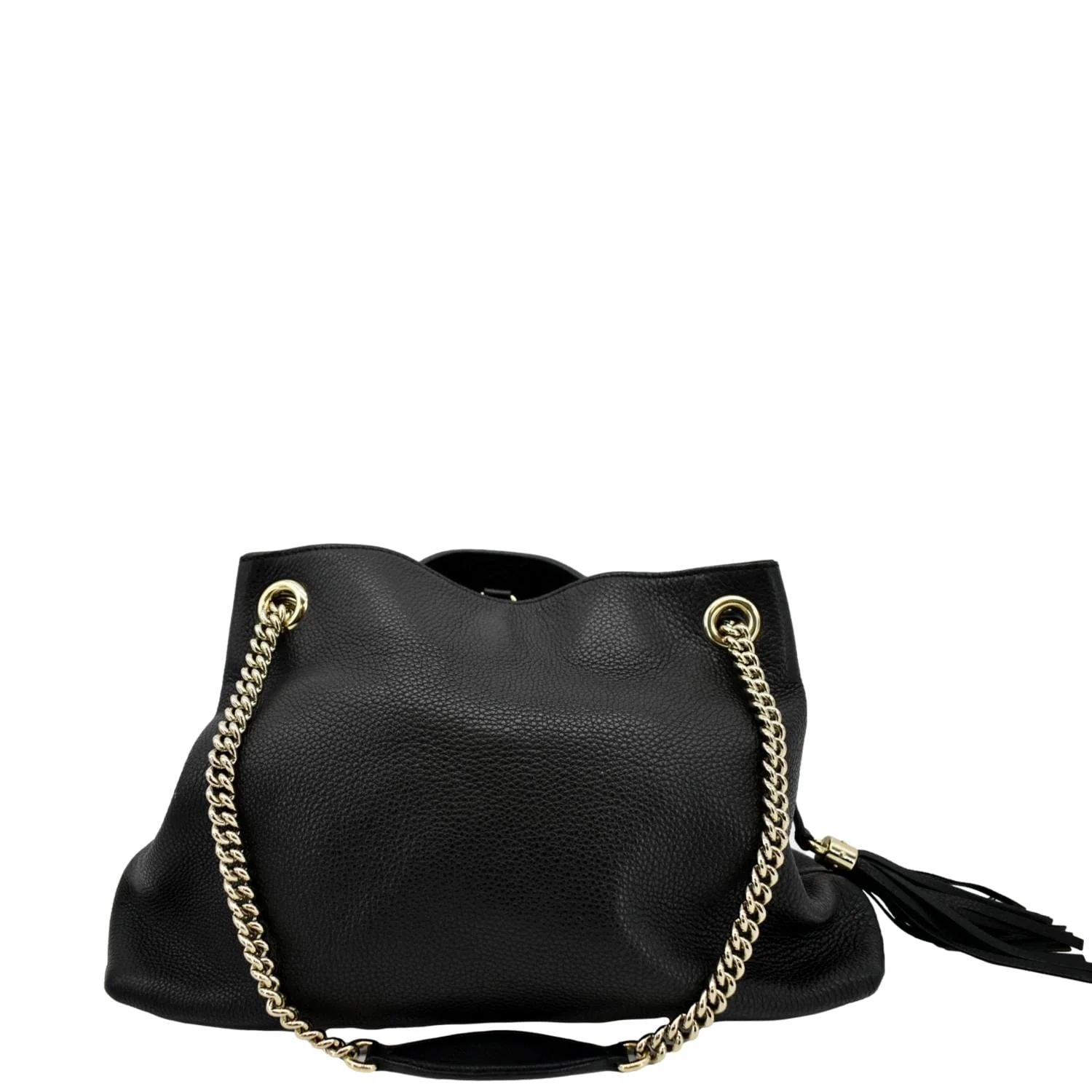 Gucci Soho Medium Pebbled Leather Shoulder Bag Black 308982 - Image 4