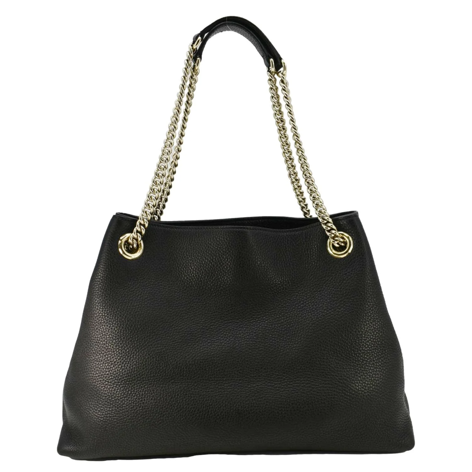 Gucci Soho Medium Pebbled Leather Shoulder Bag Black 308982 - Image 3