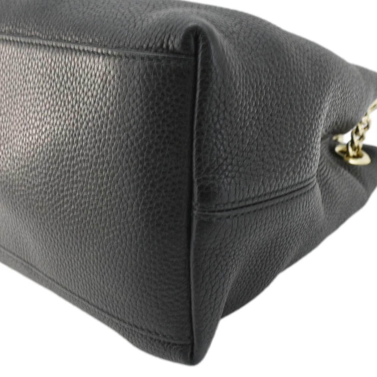 Gucci Soho Medium Pebbled Leather Shoulder Bag Black 308982 - Image 8