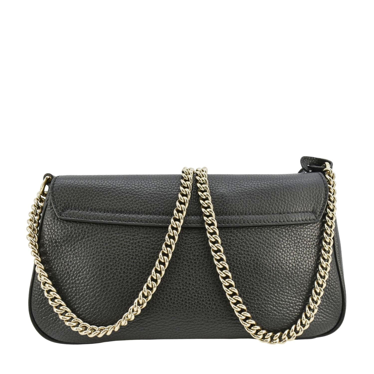 GUCCI Soho Flap Leather Chain Crossbody Bag Black 536224 - Image 4