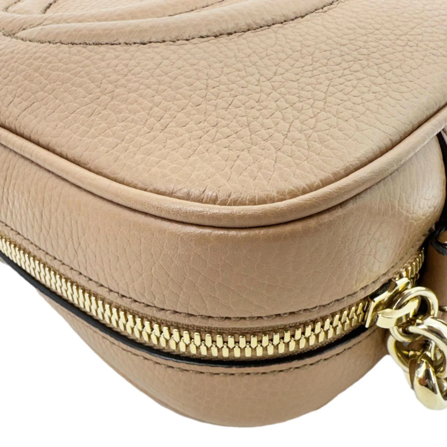 GUCCI Soho Disco Calfskin Leather Crossbody Bag Light Brown 306364 - Image 7