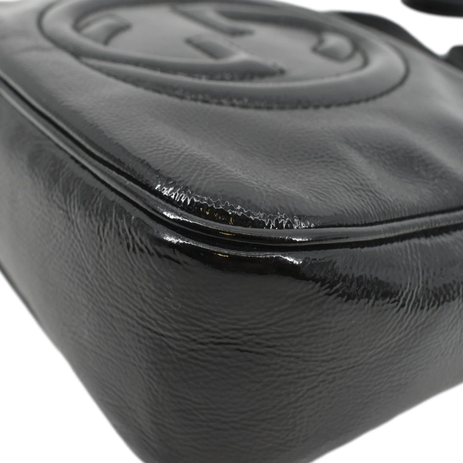 GUCCI Soho Disco Patent Leather Crossbody Bag Black 308364 - Image 8