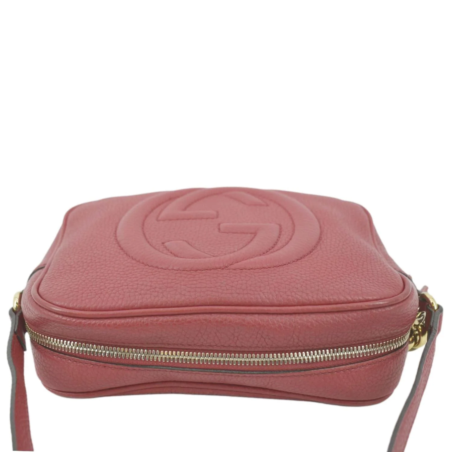 GUCCI Soho Disco Pebbled Leather Crossbody Bag Red 308364 - Image 4
