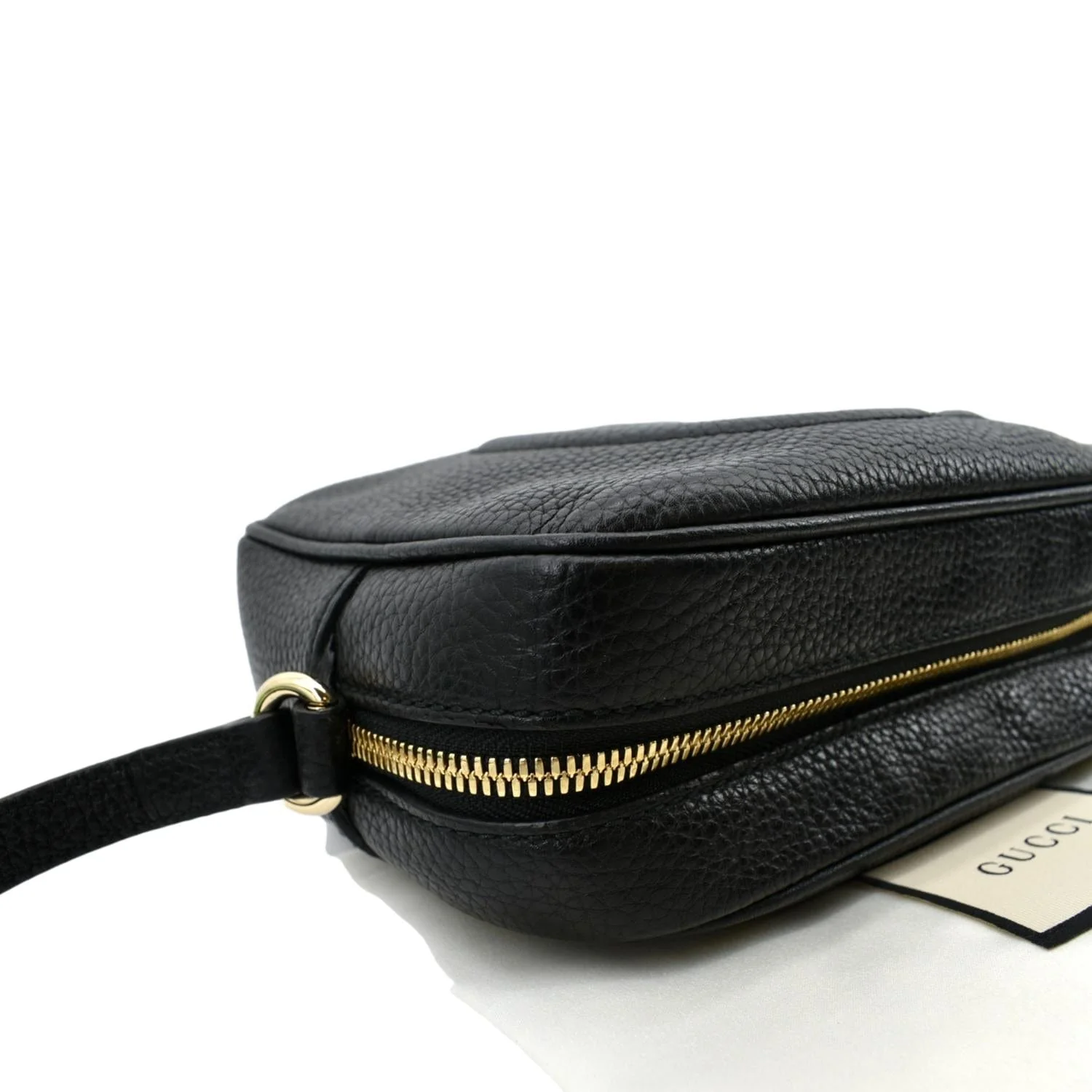 GUCCI Soho Disco Pebbled Leather Crossbody Bag Black 308364 - Image 6