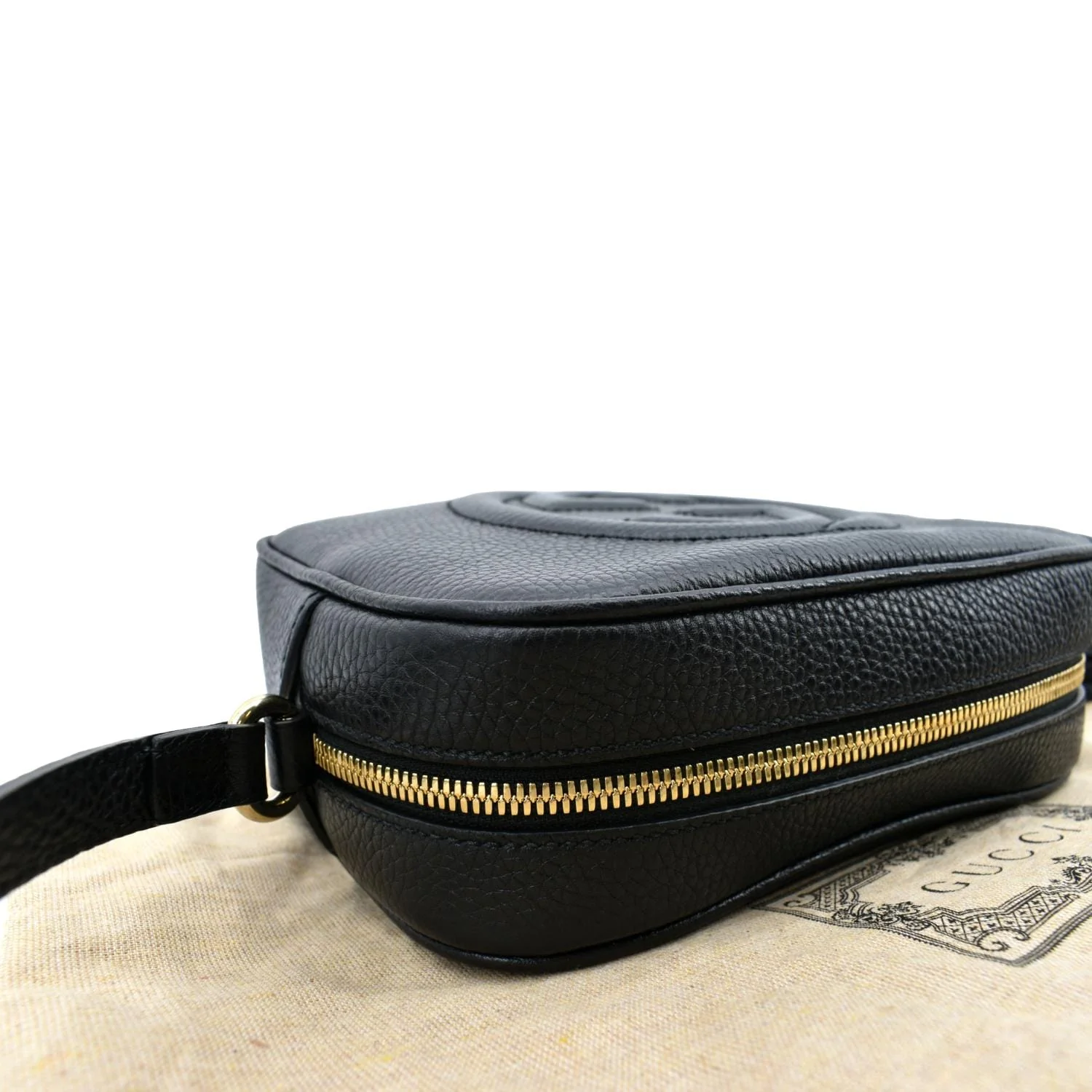 GUCCI Soho Disco Pebbled Leather Crossbody Bag Black 308364 - Image 6