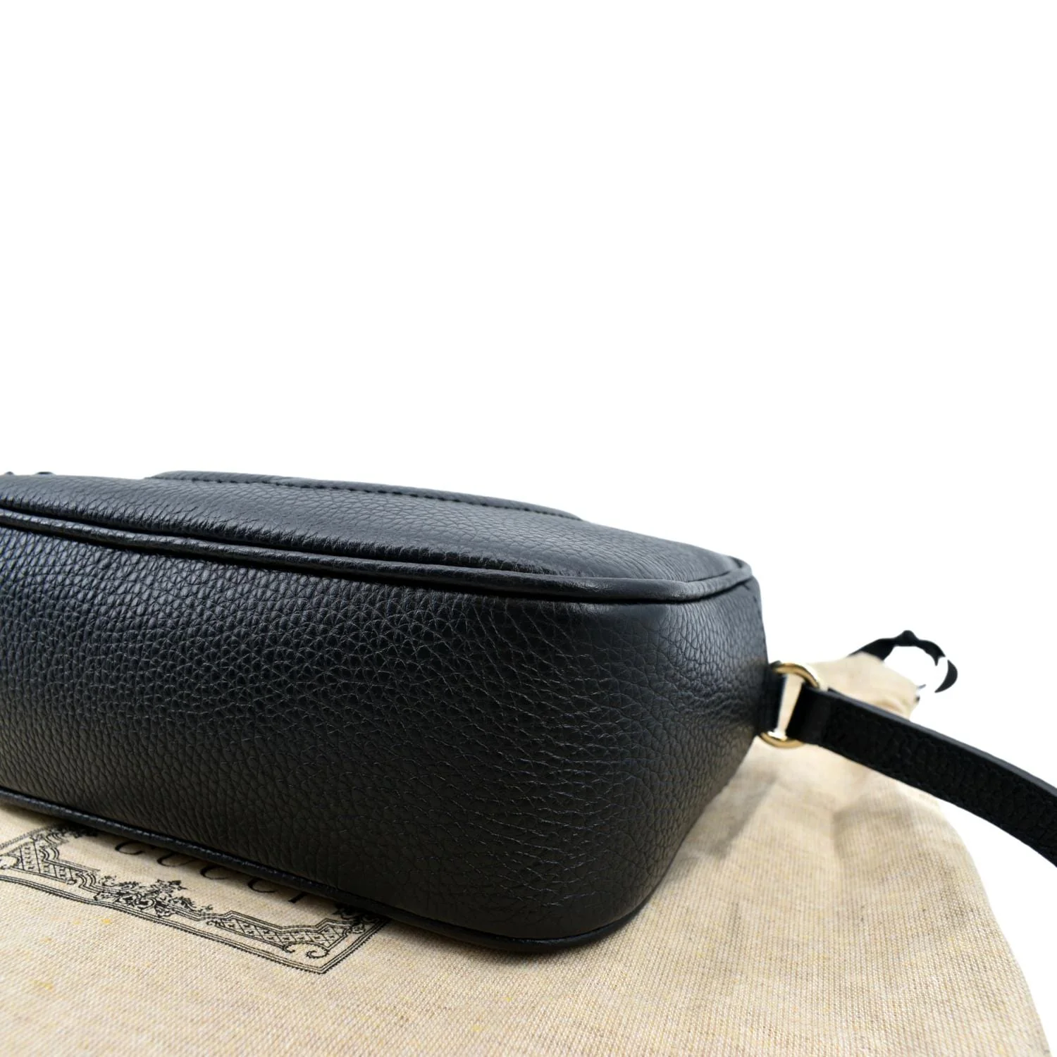 GUCCI Soho Disco Pebbled Leather Crossbody Bag Black 308364 - Image 7