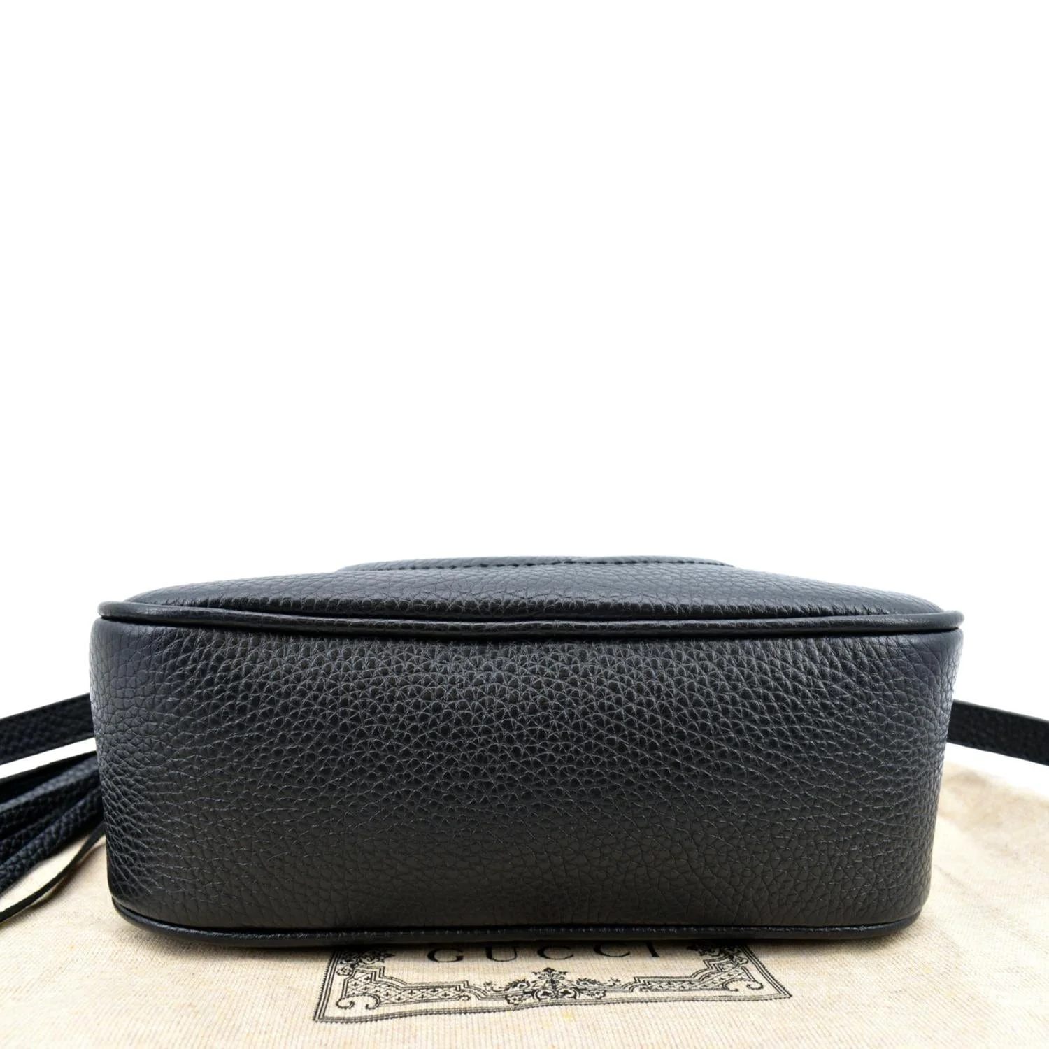 GUCCI Soho Disco Pebbled Leather Crossbody Bag Black 308364 - Image 9