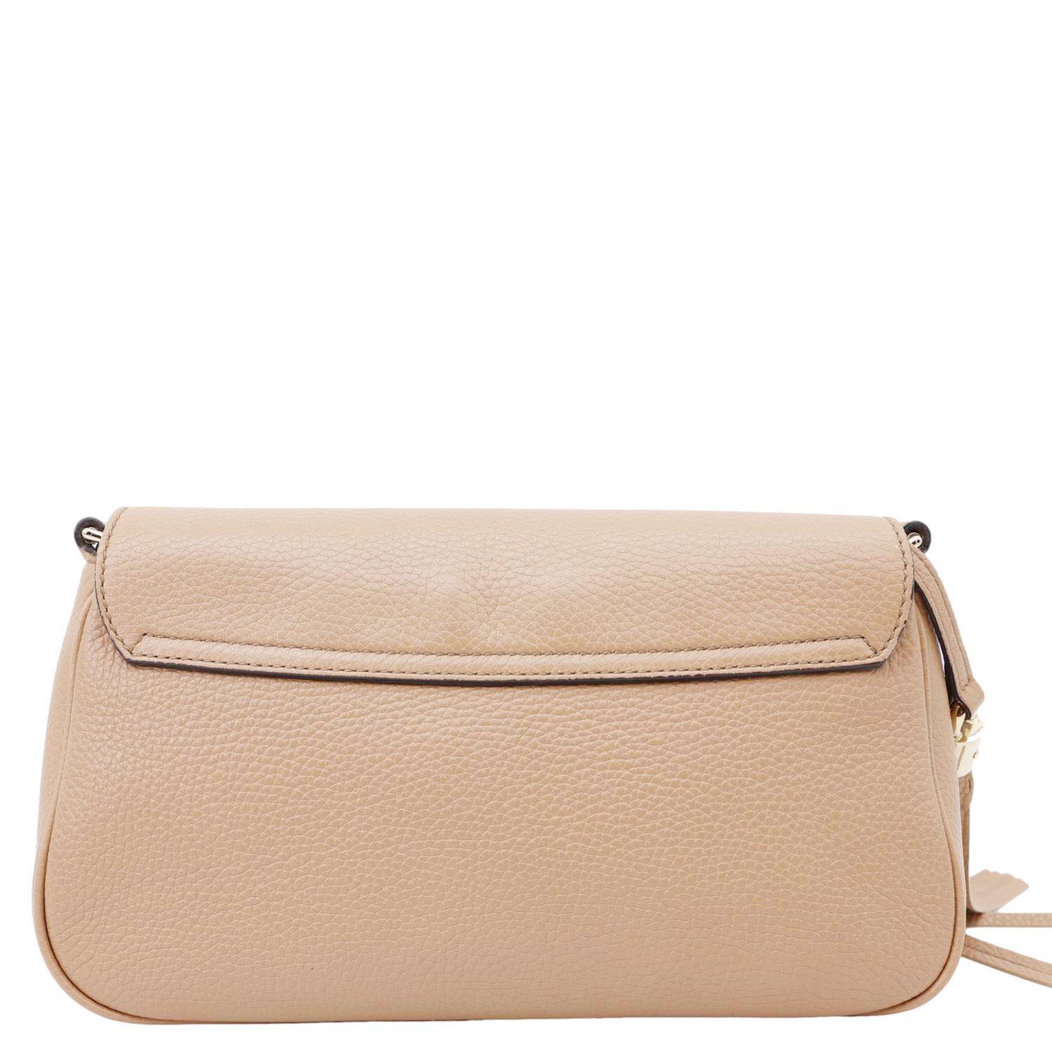 GUCCI Soho Flap Leather Chain Crossbody Bag Beige 536224 - Image 5
