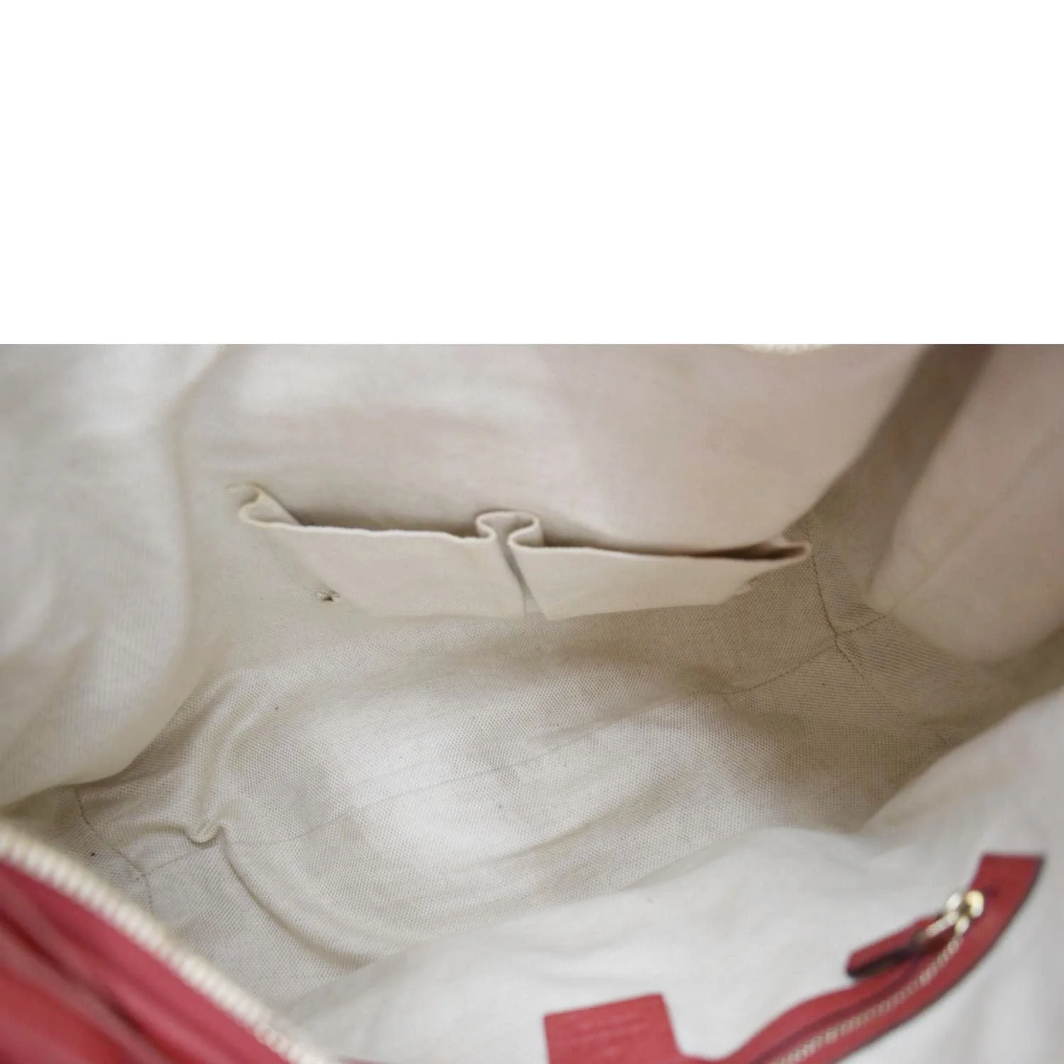 GUCCI Soho Pebbled Leather Hobo Shoulder Bag Red 282304 - Image 10