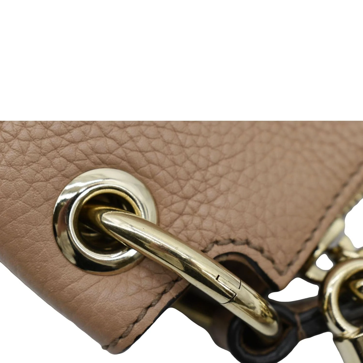 GUCCI Soho Large Pebbled Leather Hobo Shoulder Bag Tan 536194 - Image 6