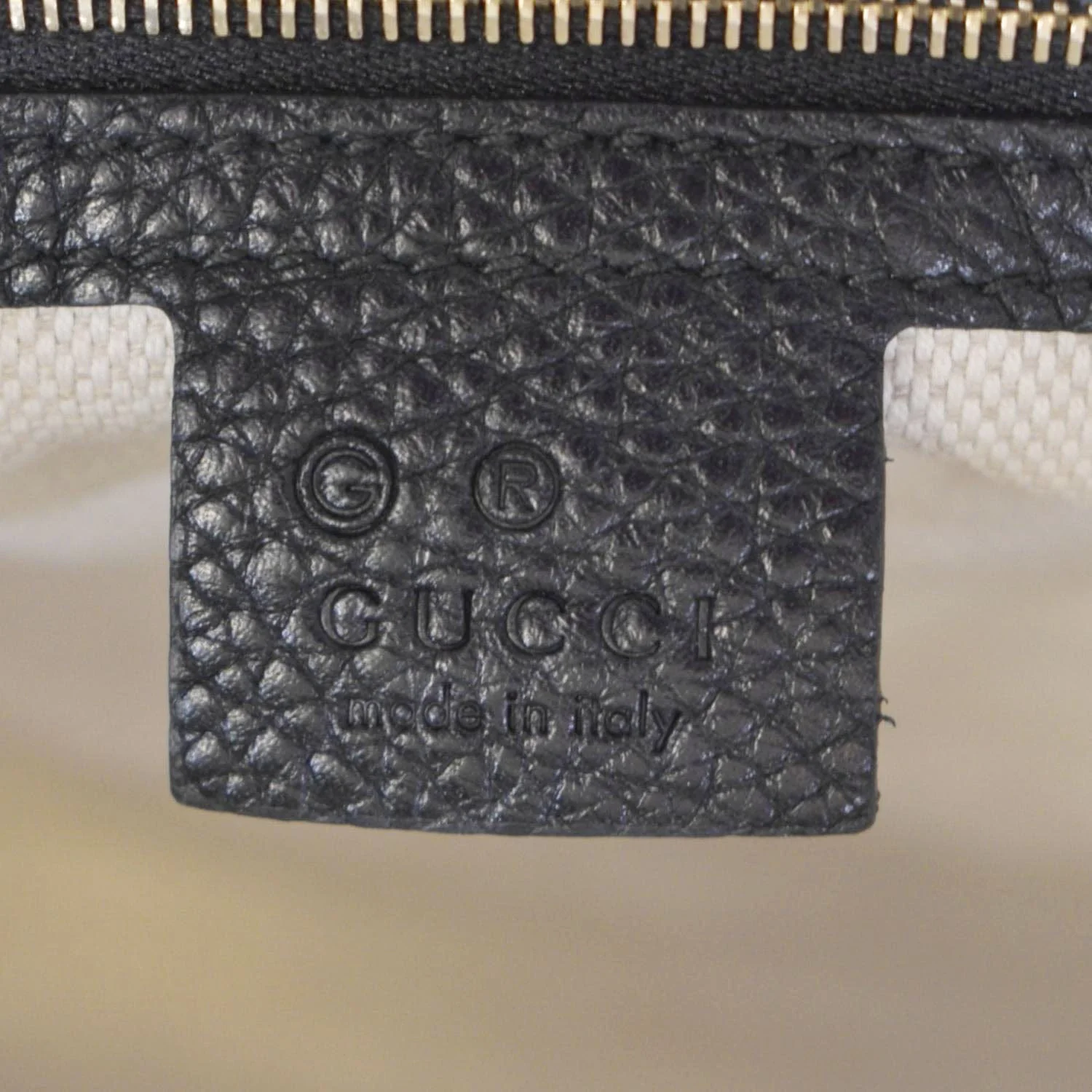 GUCCI Medium Soho Chain Pebbled Leather Tote Bag Black 536196 - Image 11
