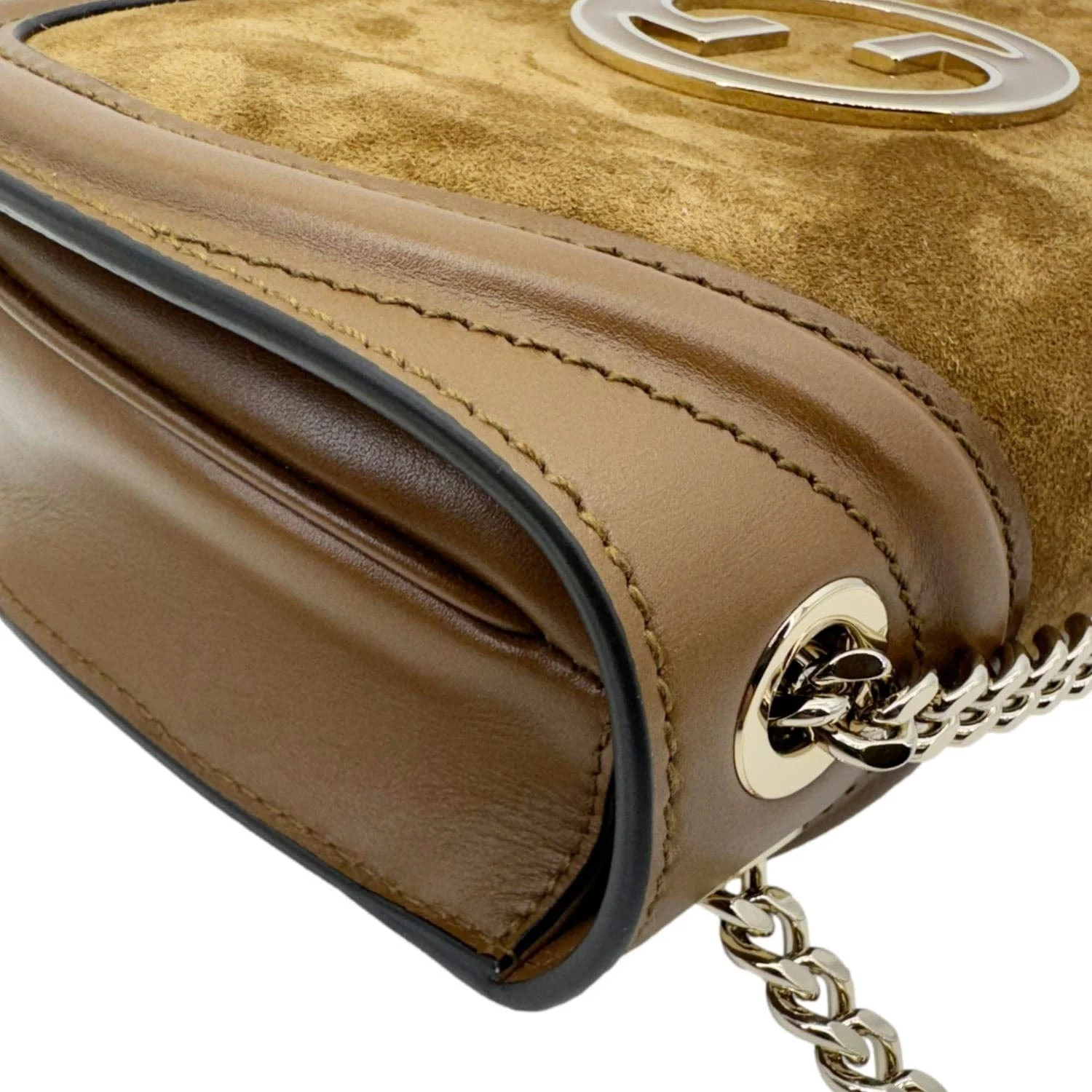 GUCCI Blondie Medium Suede Shoulder Bag Brown 815715 - Image 6