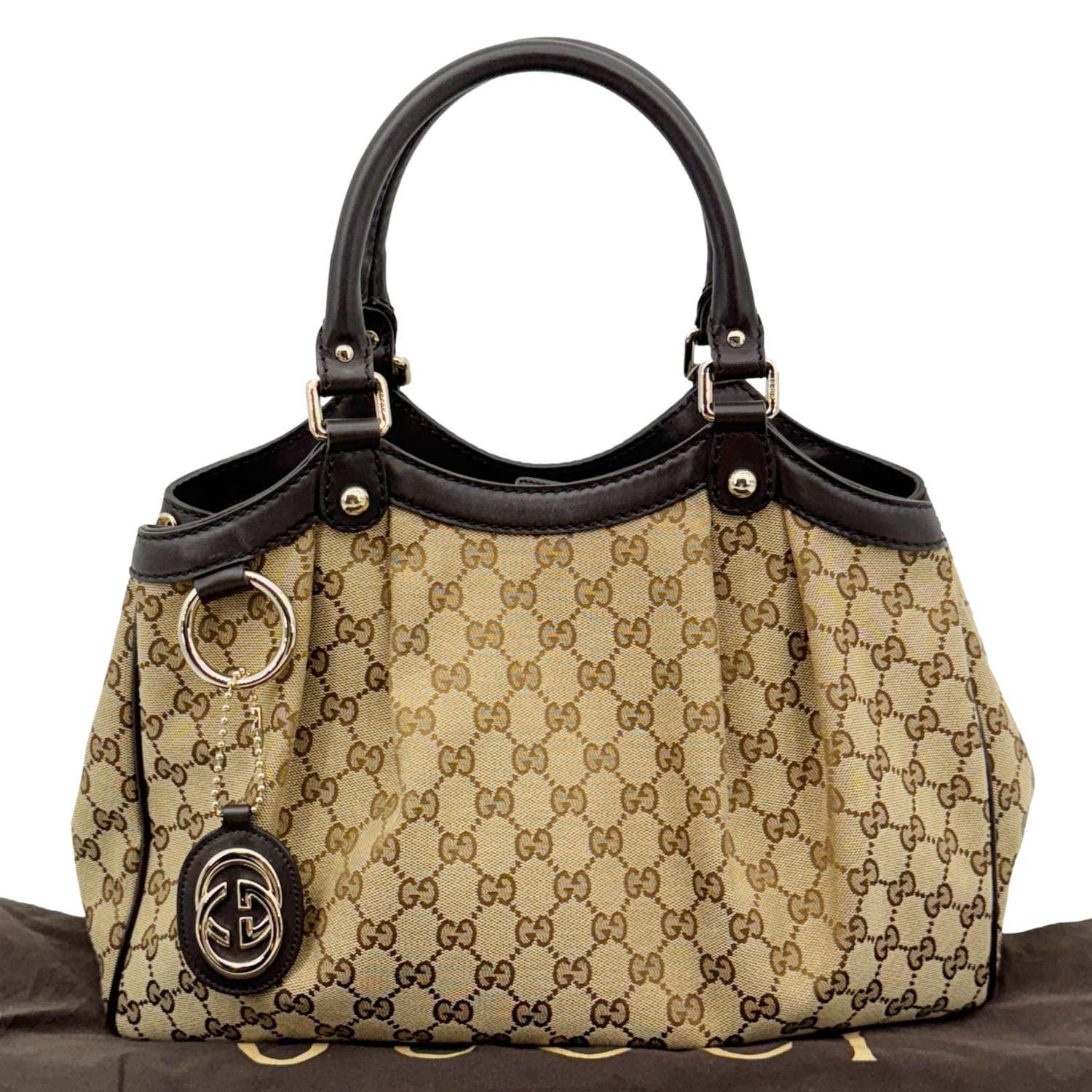 GUCCI Sukey Medium GG Canvas Tote Bag Beige 211944 - Image 3