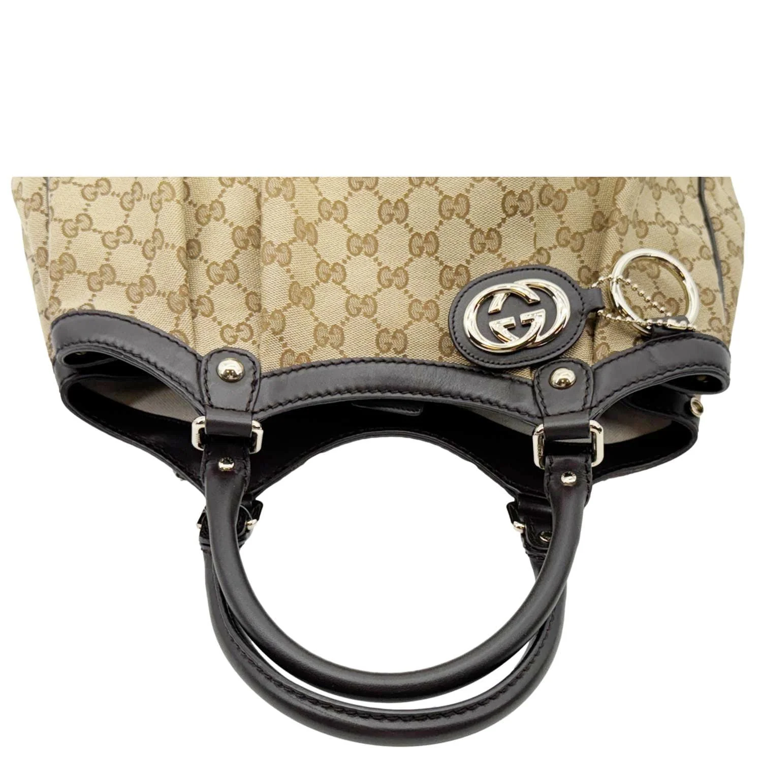 GUCCI Sukey Medium GG Canvas Tote Bag Beige 211944 - Image 5