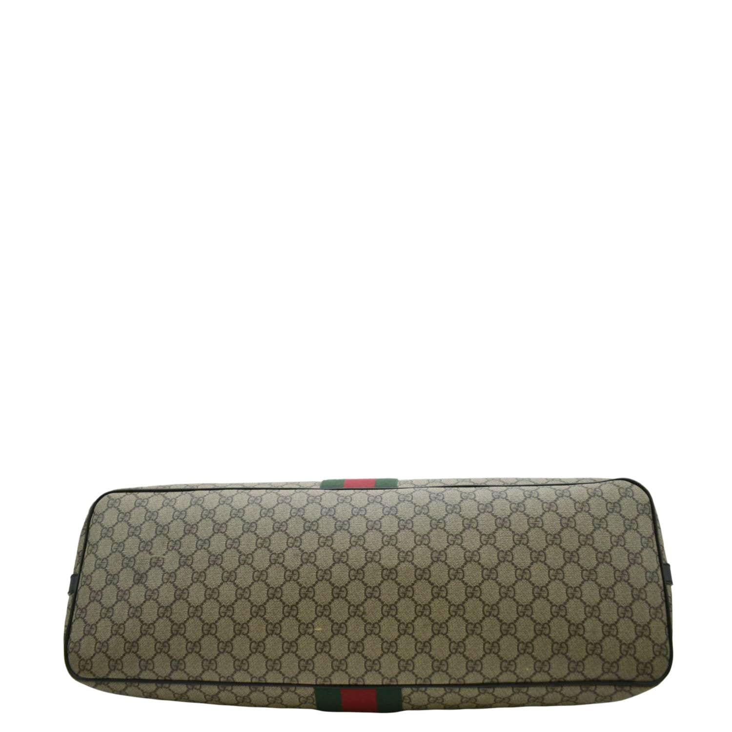 GUCCI Large Zippered GG Supreme Canvas Web Duffle Bag Beige 353406 - Image 9