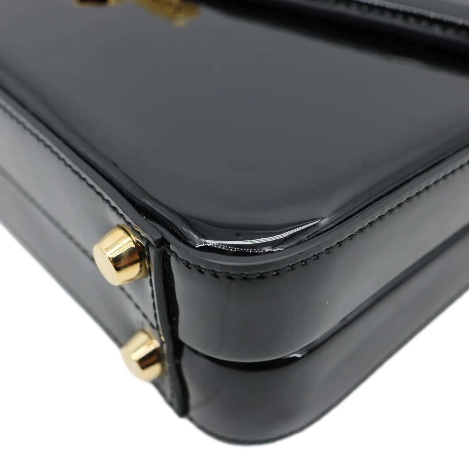 GUCCI Sylvie 1969 Mini Patent Leather Top Handle Crossbody Bag Black 589479 - Image 8