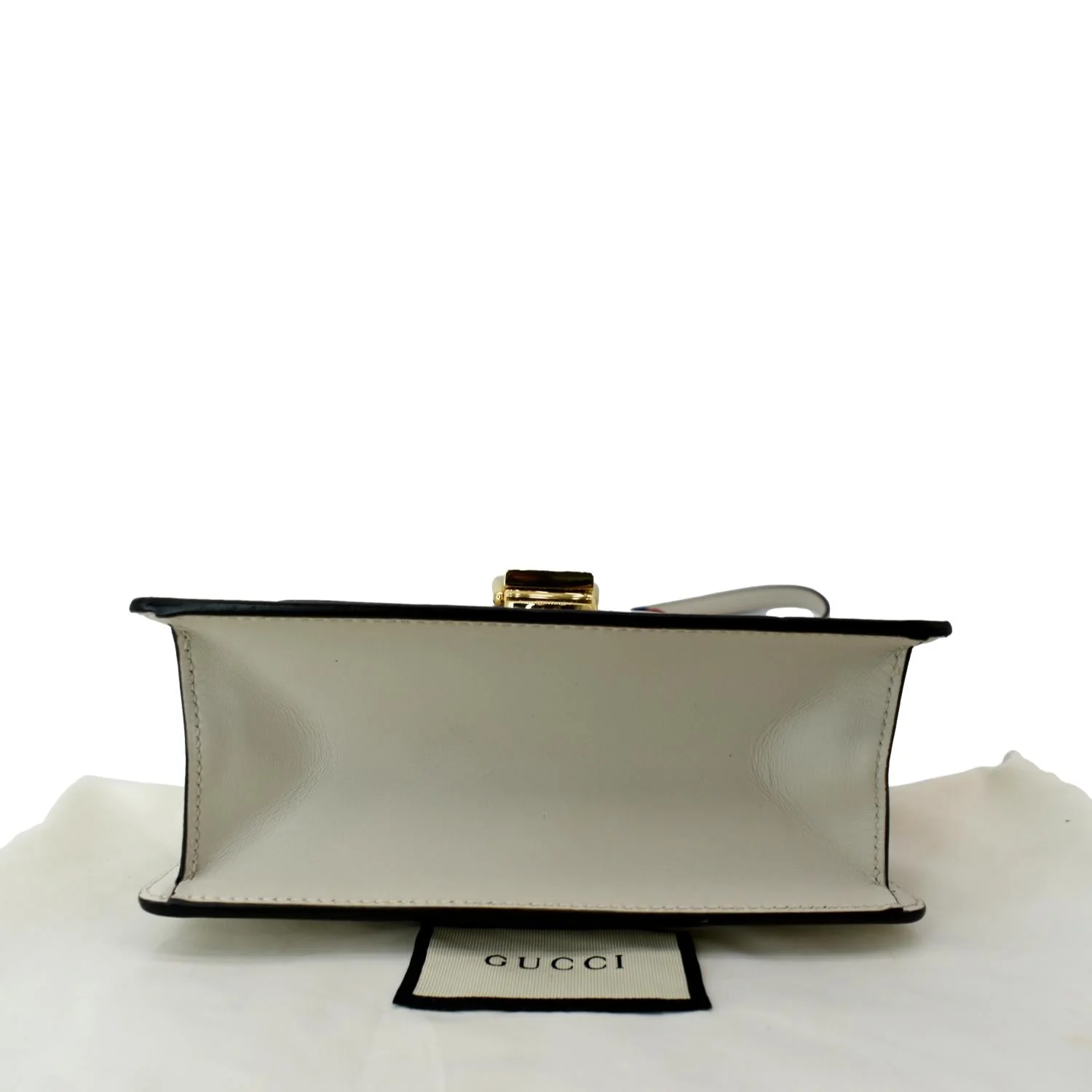 GUCCI Sylvie Mini Leather Top Handle Crossbody Bag White 470270 - Image 7