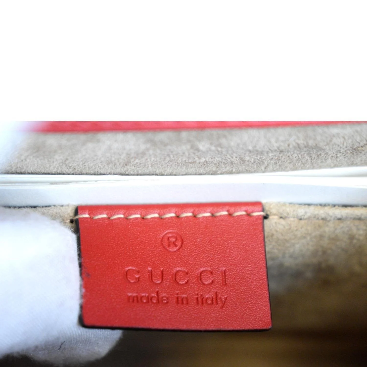 GUCCI Sylvie Mini Leather Top Handle Crossbody Bag Hibiscus Red 470270 - Image 12