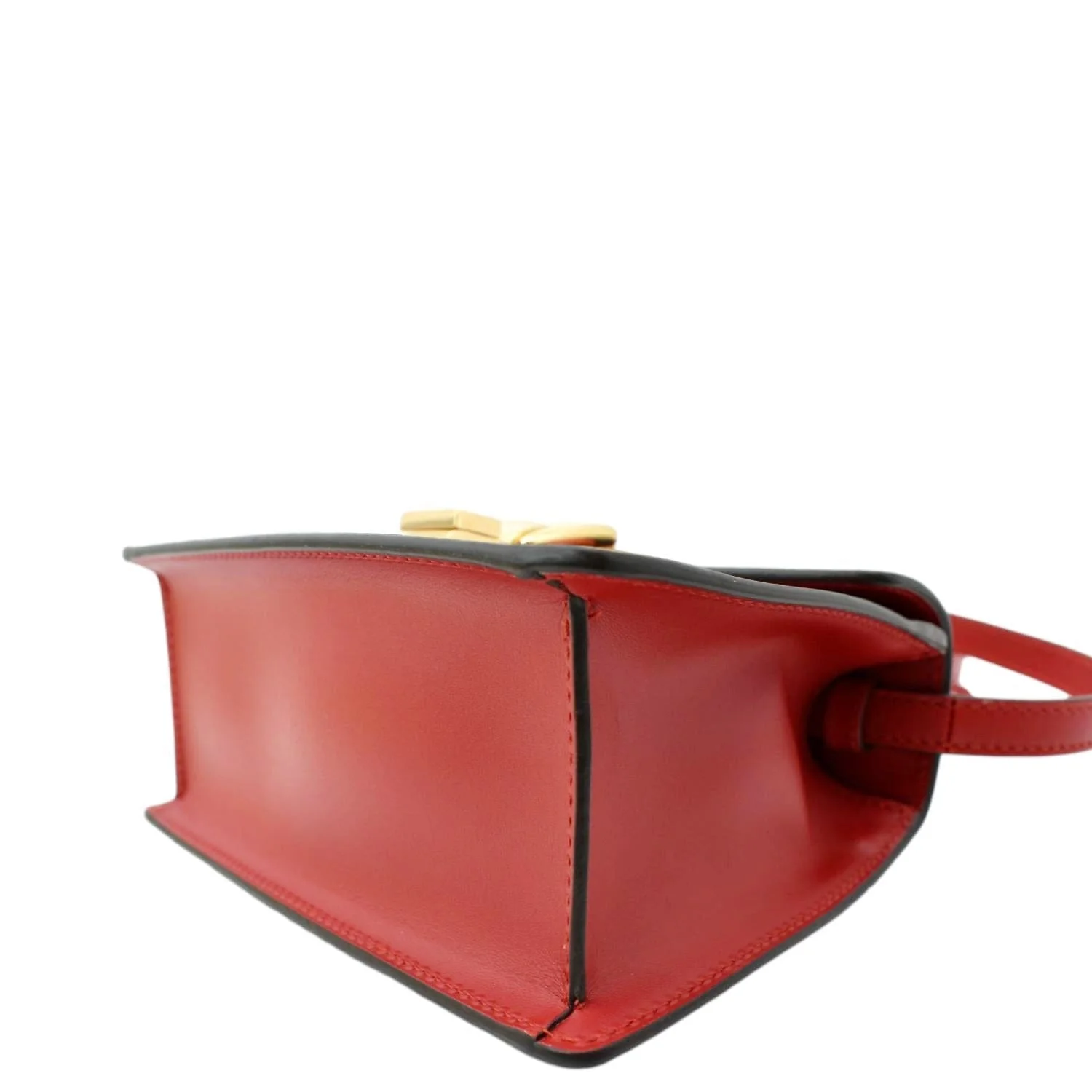 GUCCI Sylvie Mini Leather Top Handle Crossbody Bag Hibiscus Red 470270 - Image 8