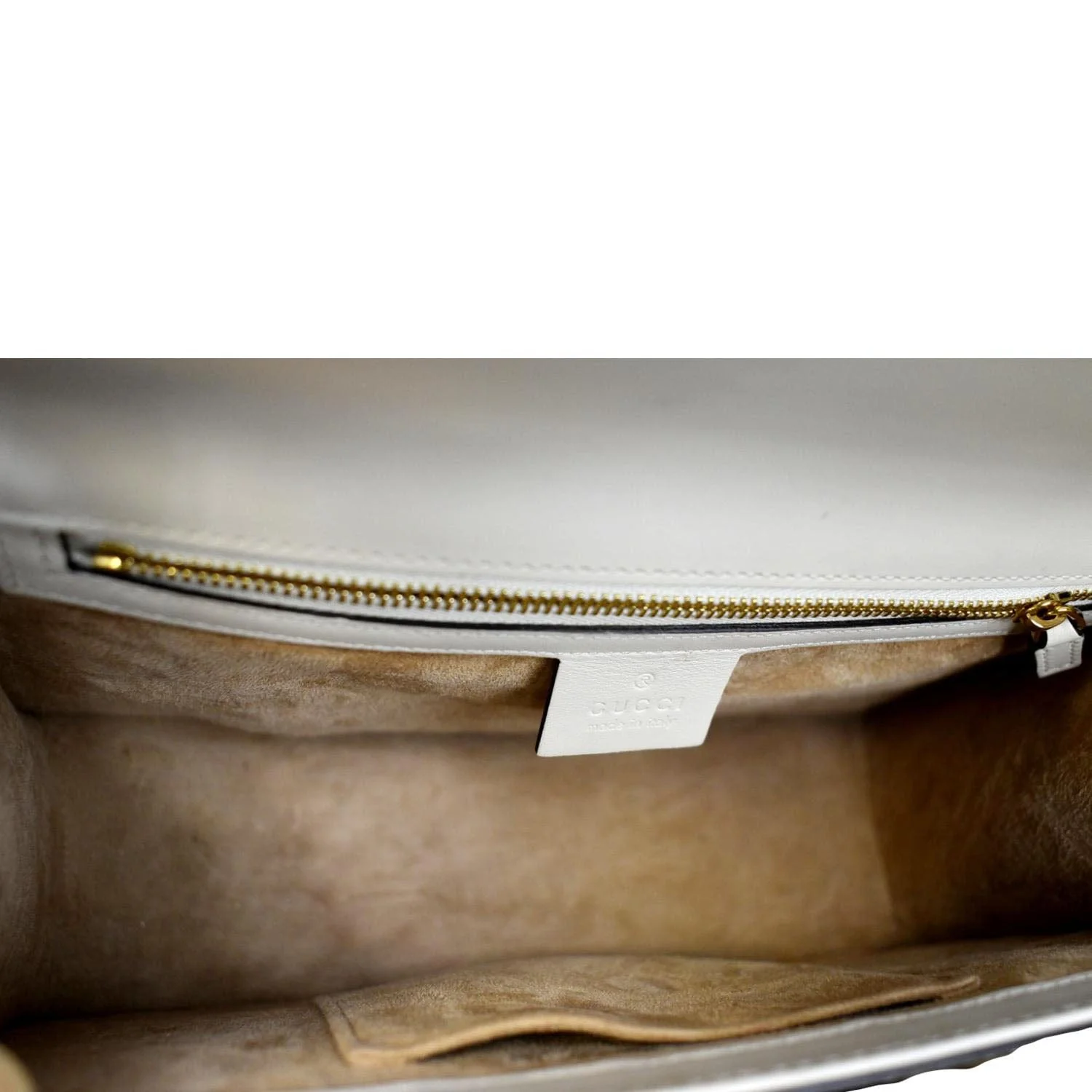 Gucci Sylvie Small Web Leather Shoulder Bag White 421882 - Image 10