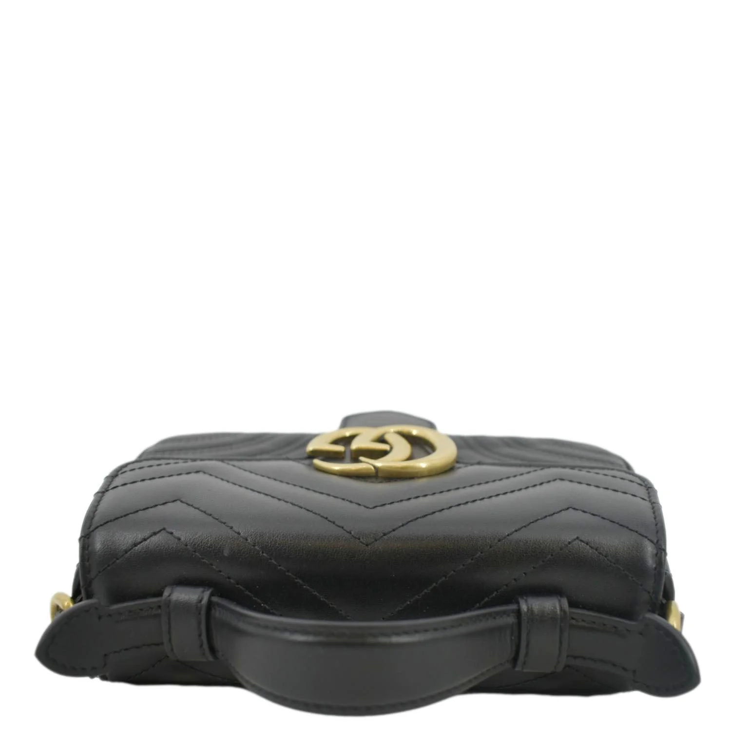 GUCCI GG Marmont Leather Top Handle Crossbody Bag Black 547260 - Image 5