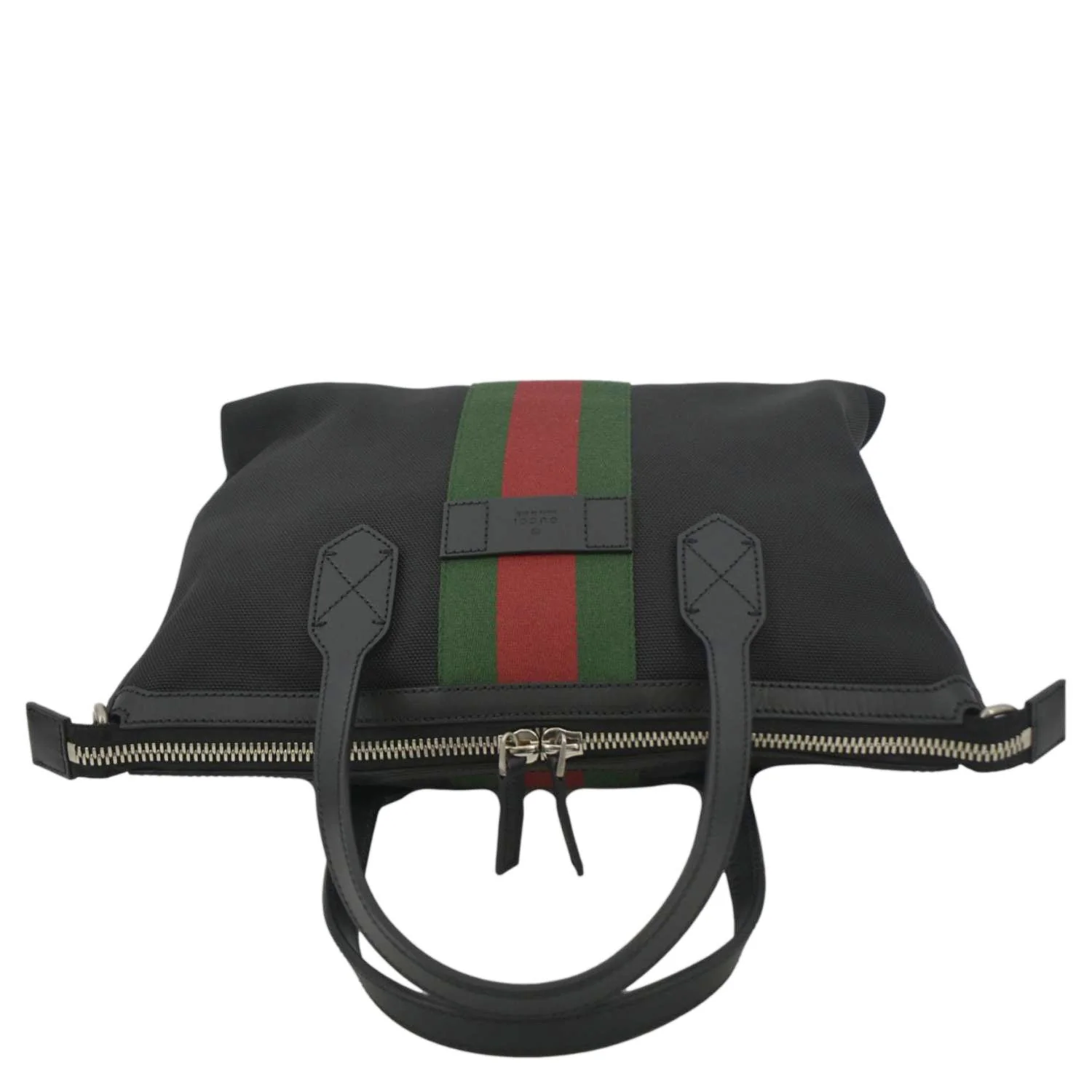 GUCCI Nylon Web Top Handle Shoulder Bag Black 630923 - Image 5