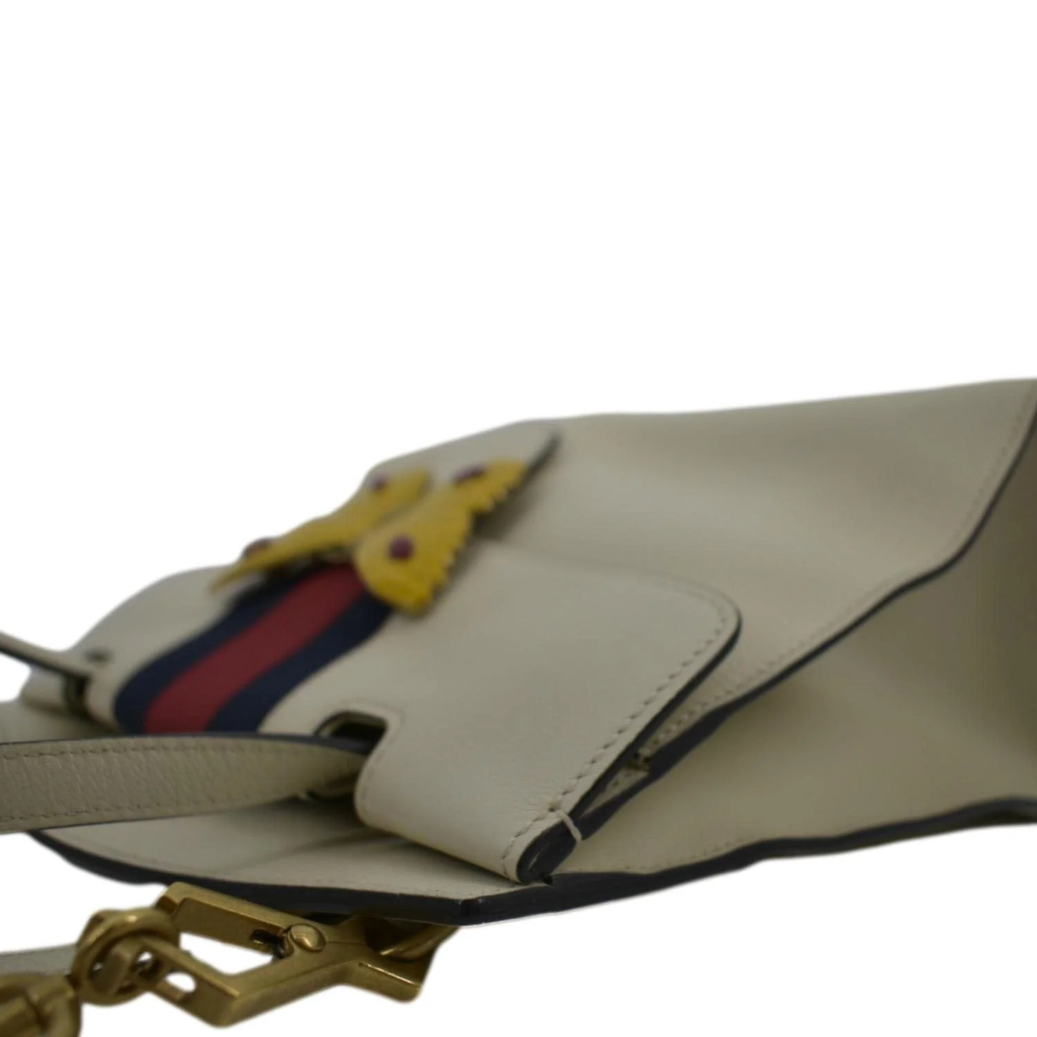 GUCCI Totem Butterfly Medium Leather Shoulder Bag Beige 505344 - Image 6