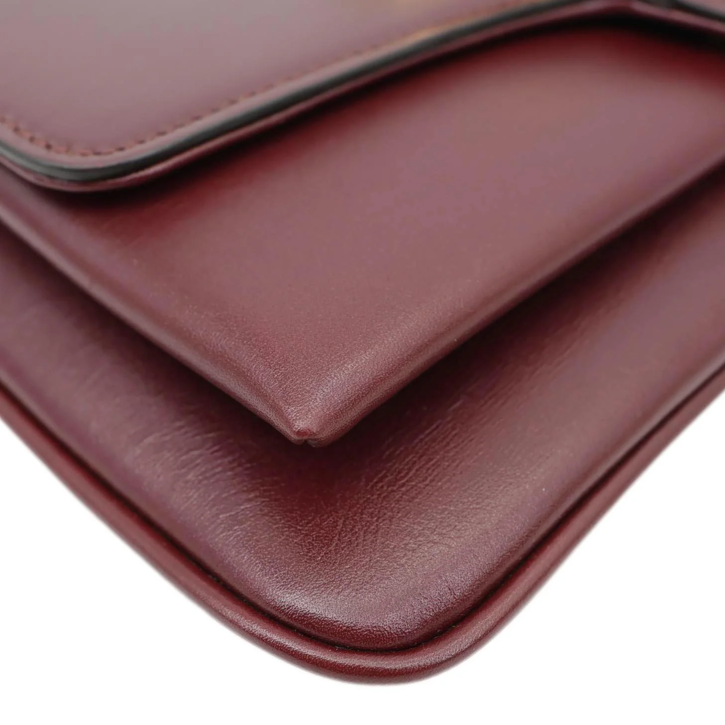 GUCCI Arli Flap Small Vitello Palmellato Lux Leather Crossbody Bag Burgundy 550129 - Image 10
