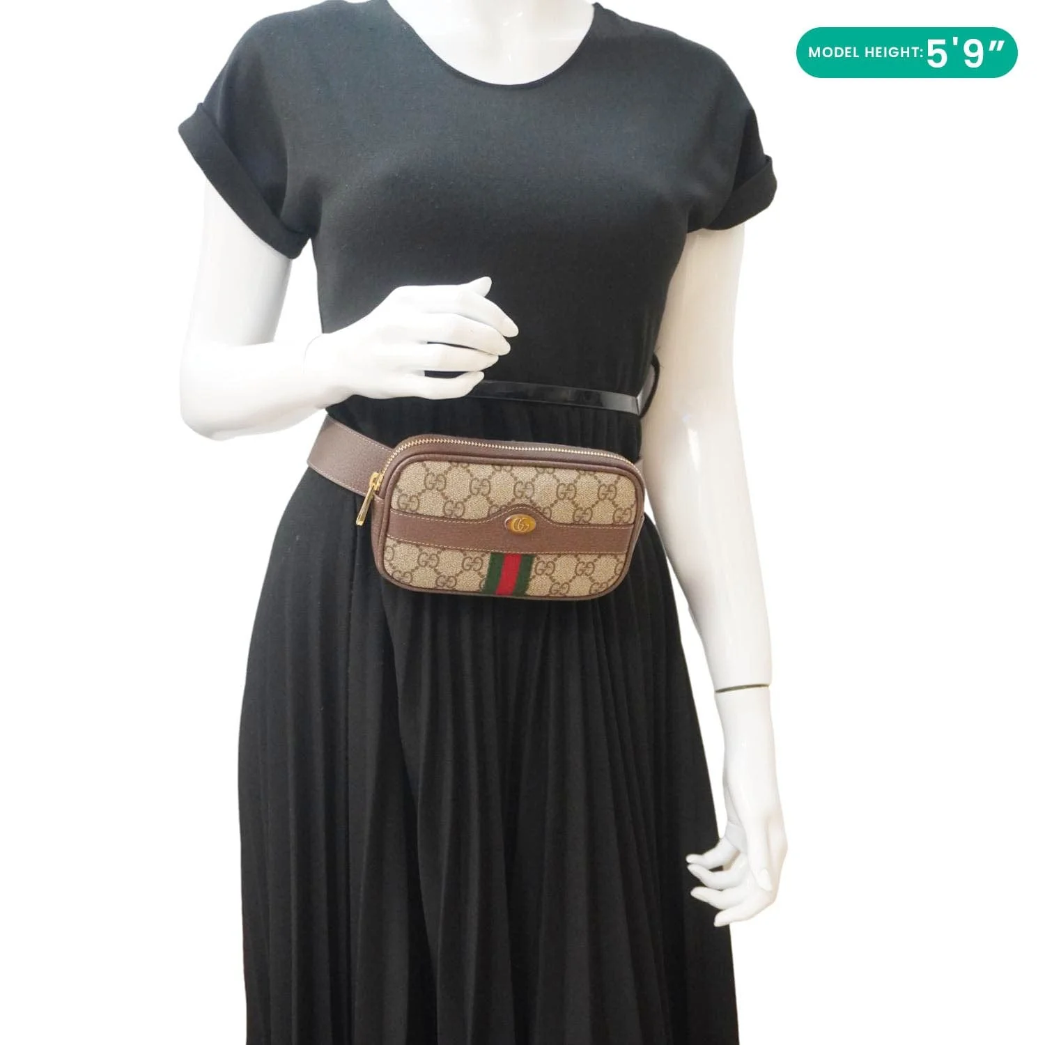 GUCCI Web Ophidia GG Supreme Canvas Belt Bag Beige 519308 - Image 2