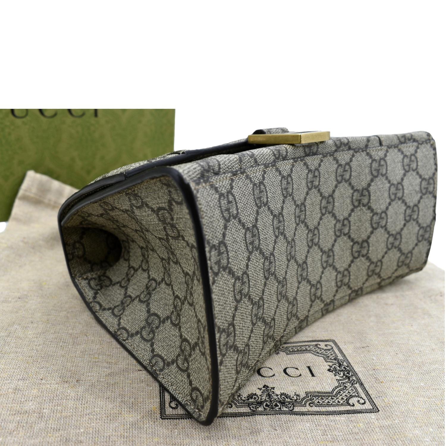 GUCCI x Balenciaga Hourglass GG Supreme Canvas Shoulder Bag Beige - Image 8