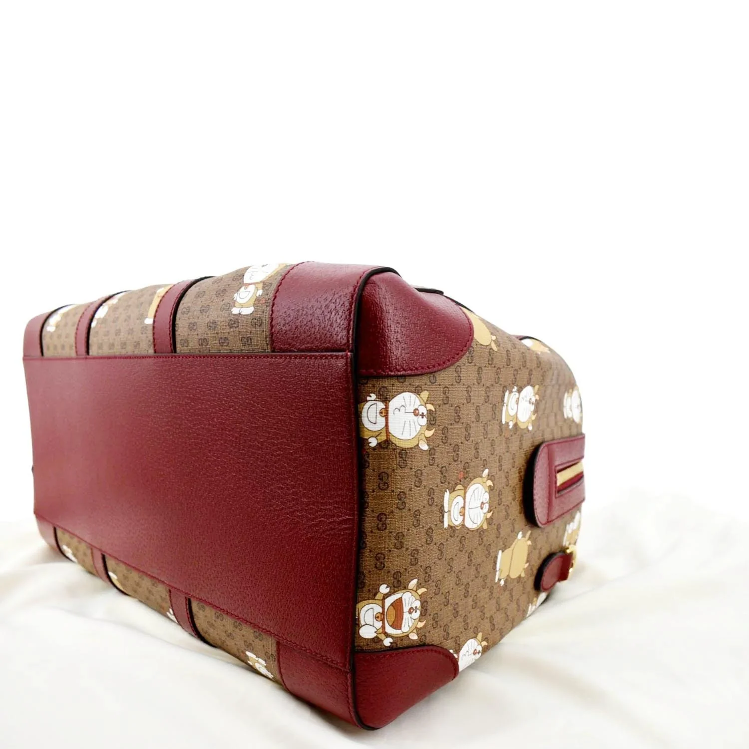 GUCCI X DORAEMON GG Supreme Canvas Duffle Shoulder Bag Beige 647815 - Image 7
