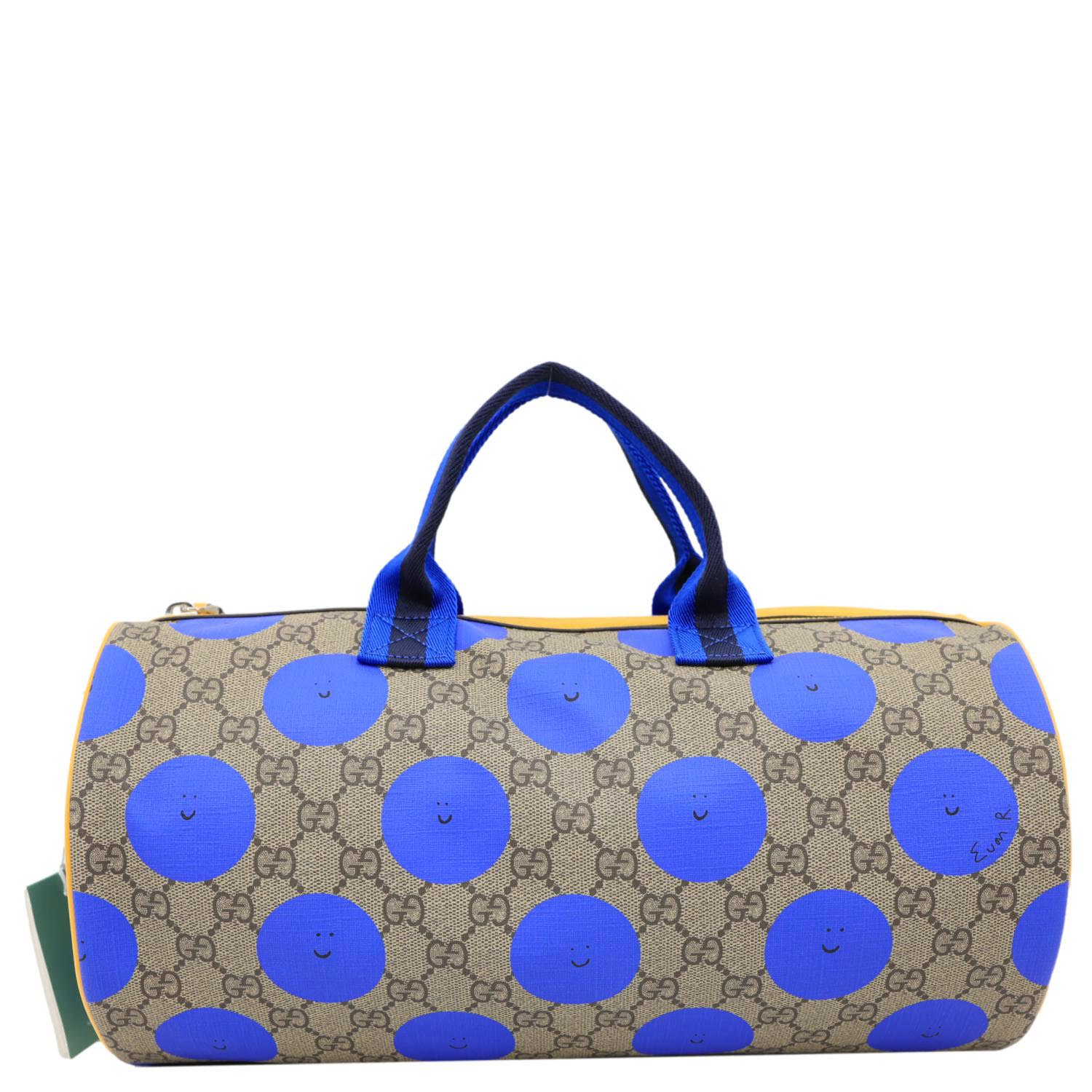 GUCCI Weekender Euan Roberts Dots GG Supreme Top Handle Shoulder Bag Blue 793849 - Image 4