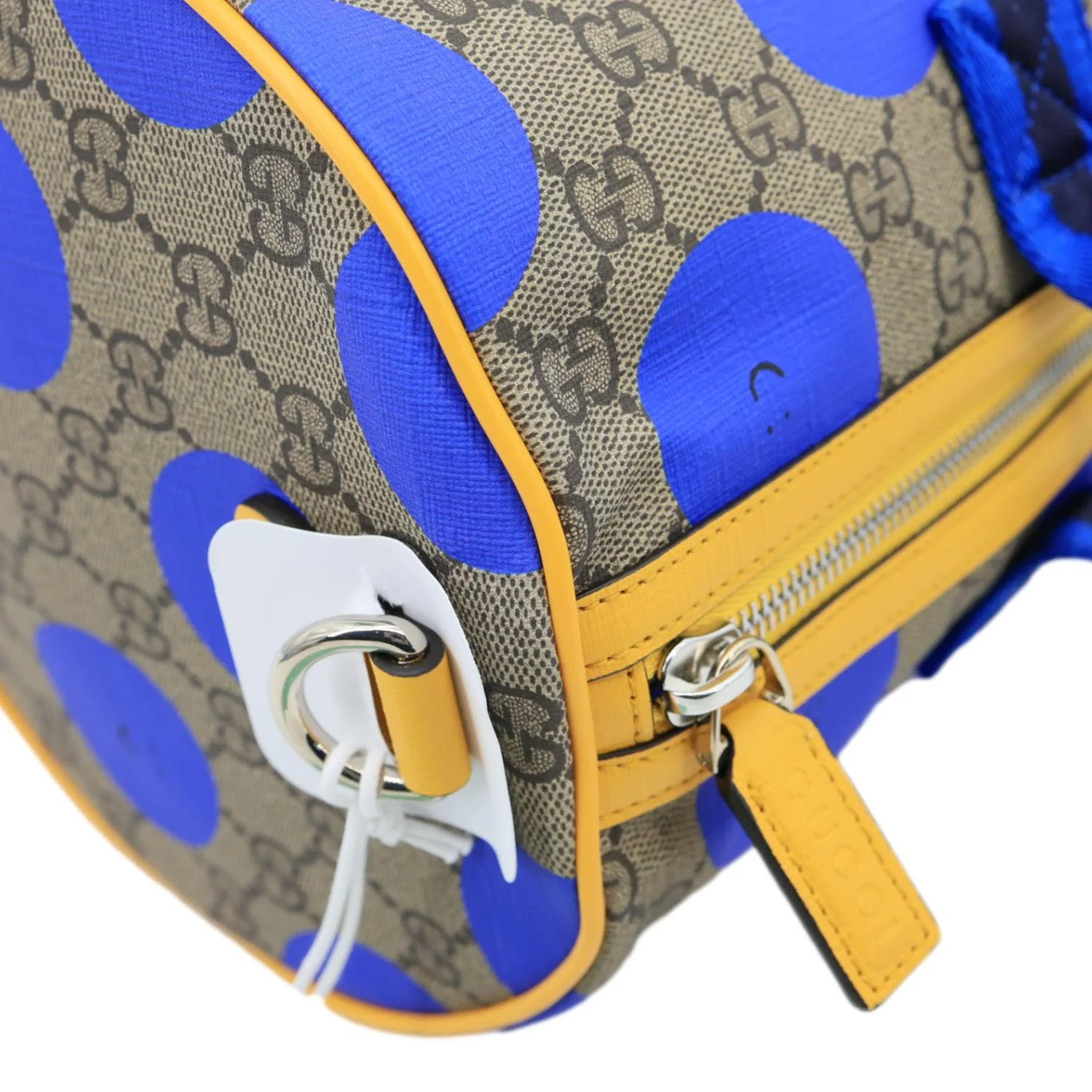 GUCCI Weekender Euan Roberts Dots GG Supreme Top Handle Shoulder Bag Blue 793849 - Image 6