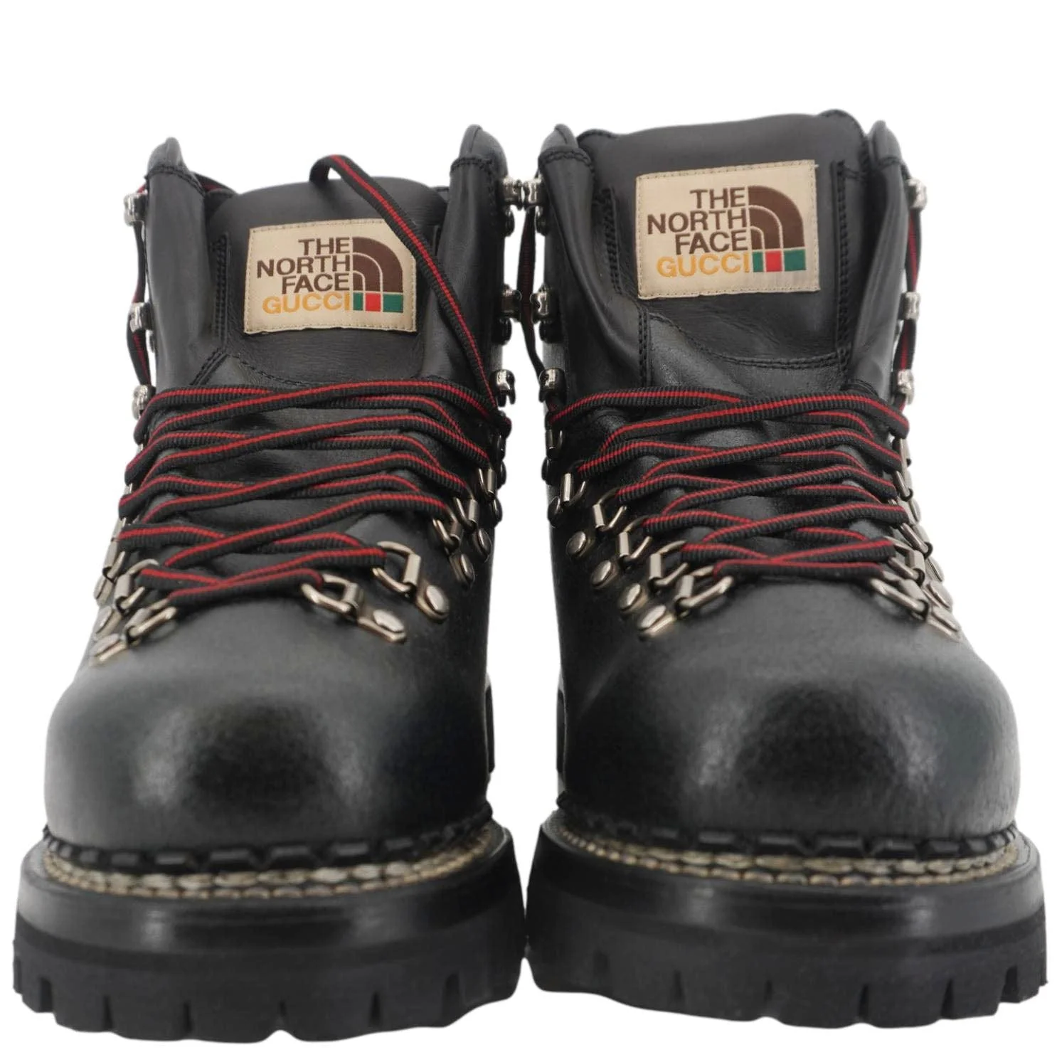 GUCCI X The North Face Calfskin Leather Ankle Boot Black 655401 Size 8 1/2 - Image 6