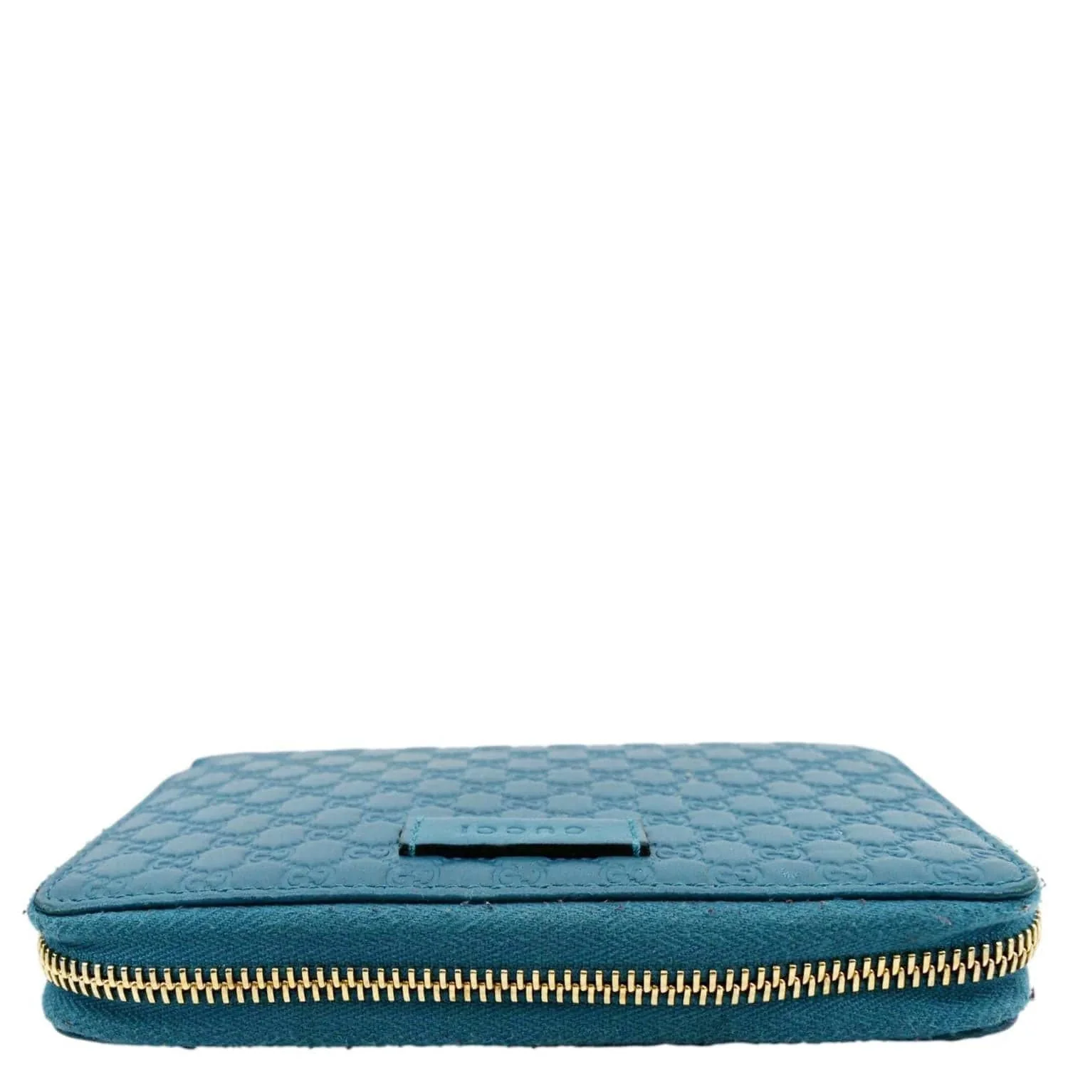 GUCCI Zip Around GG Embossed Leather Wallet Deep Cobalt - Image 3
