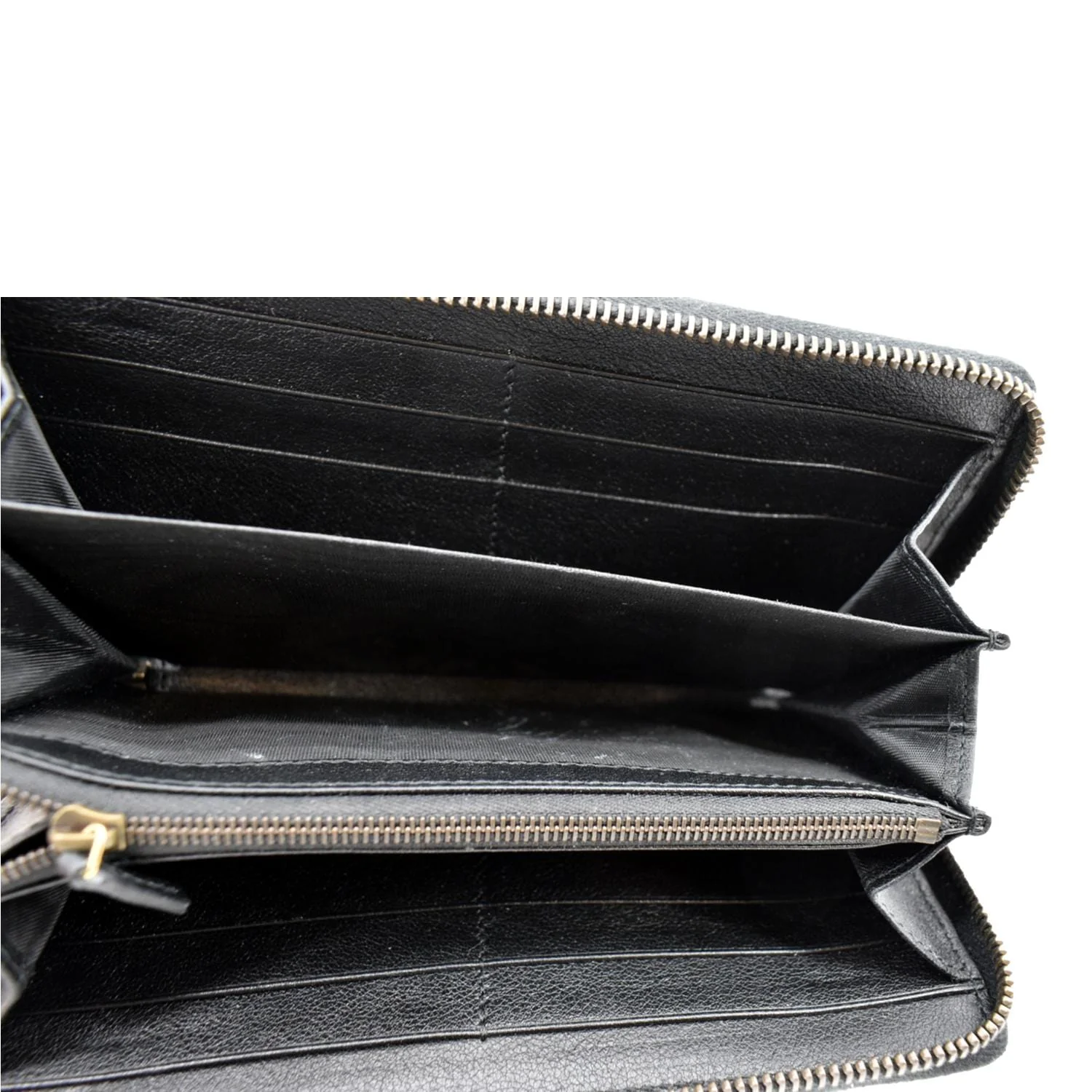 GUCCI Diana Continental Zip Around Leather Wallet Black 658634 - Image 8