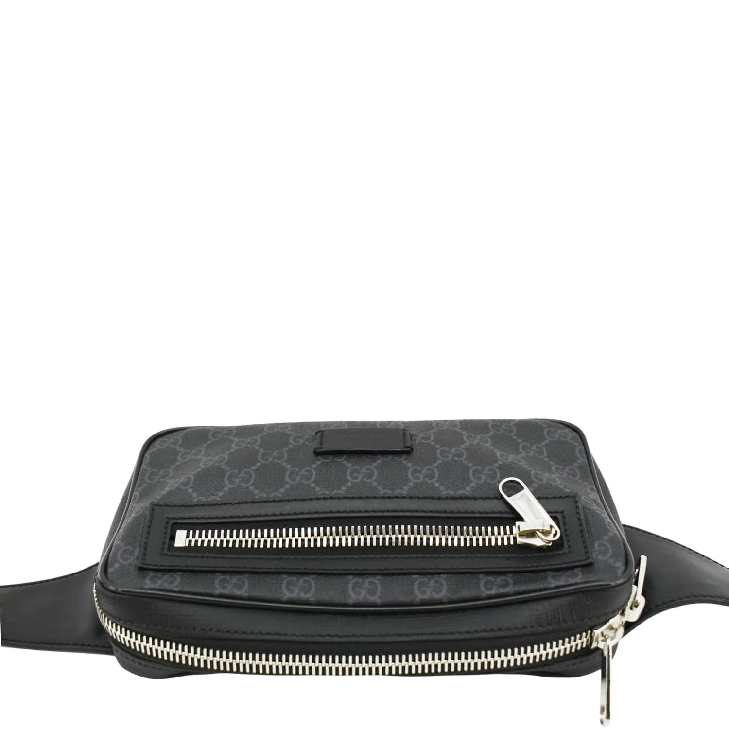 GUCCI GG Supreme Canvas Zip Belt Bag Black 474293 - Image 5
